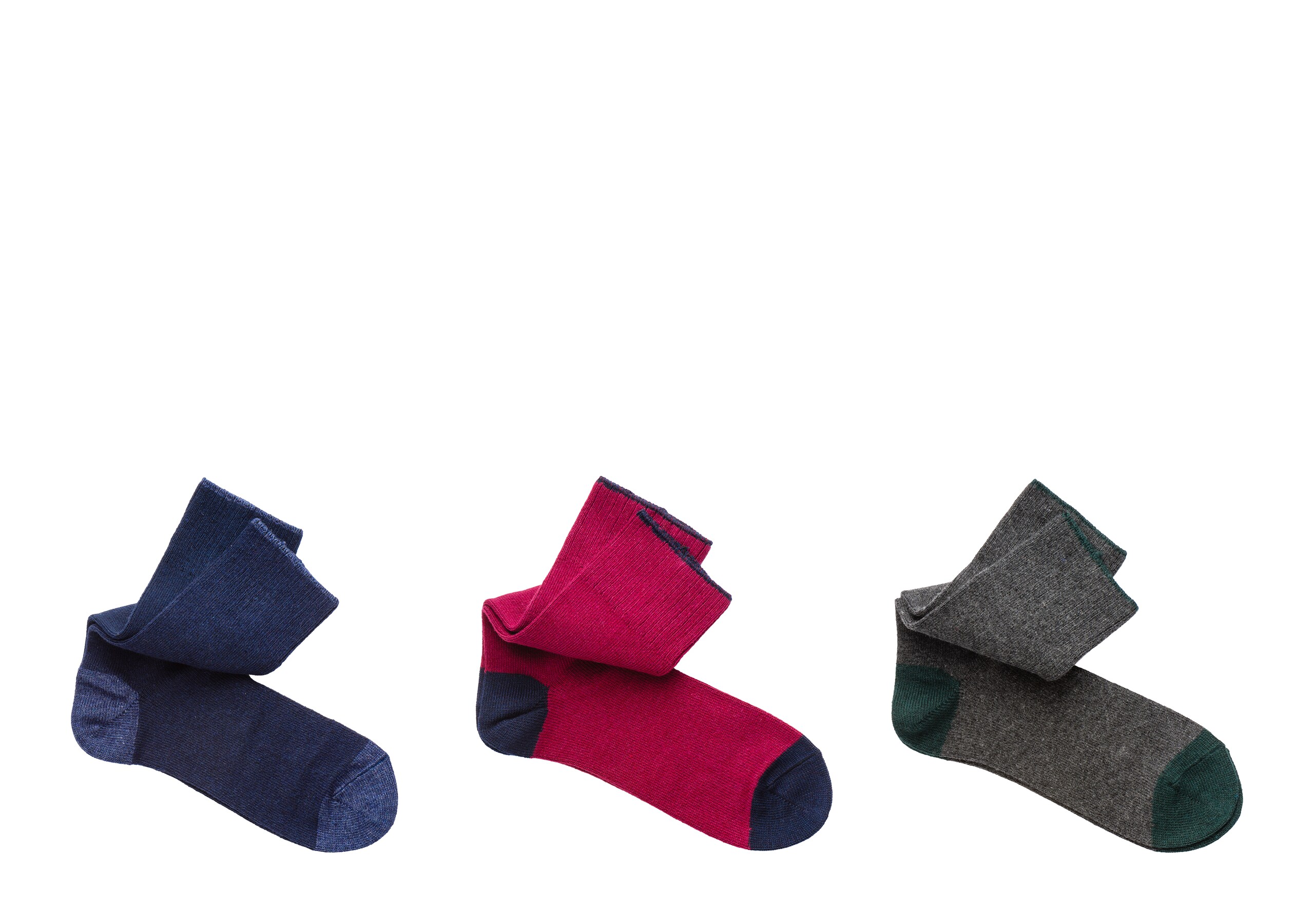 Three-pack socks Church's カシミア ショート グリーン