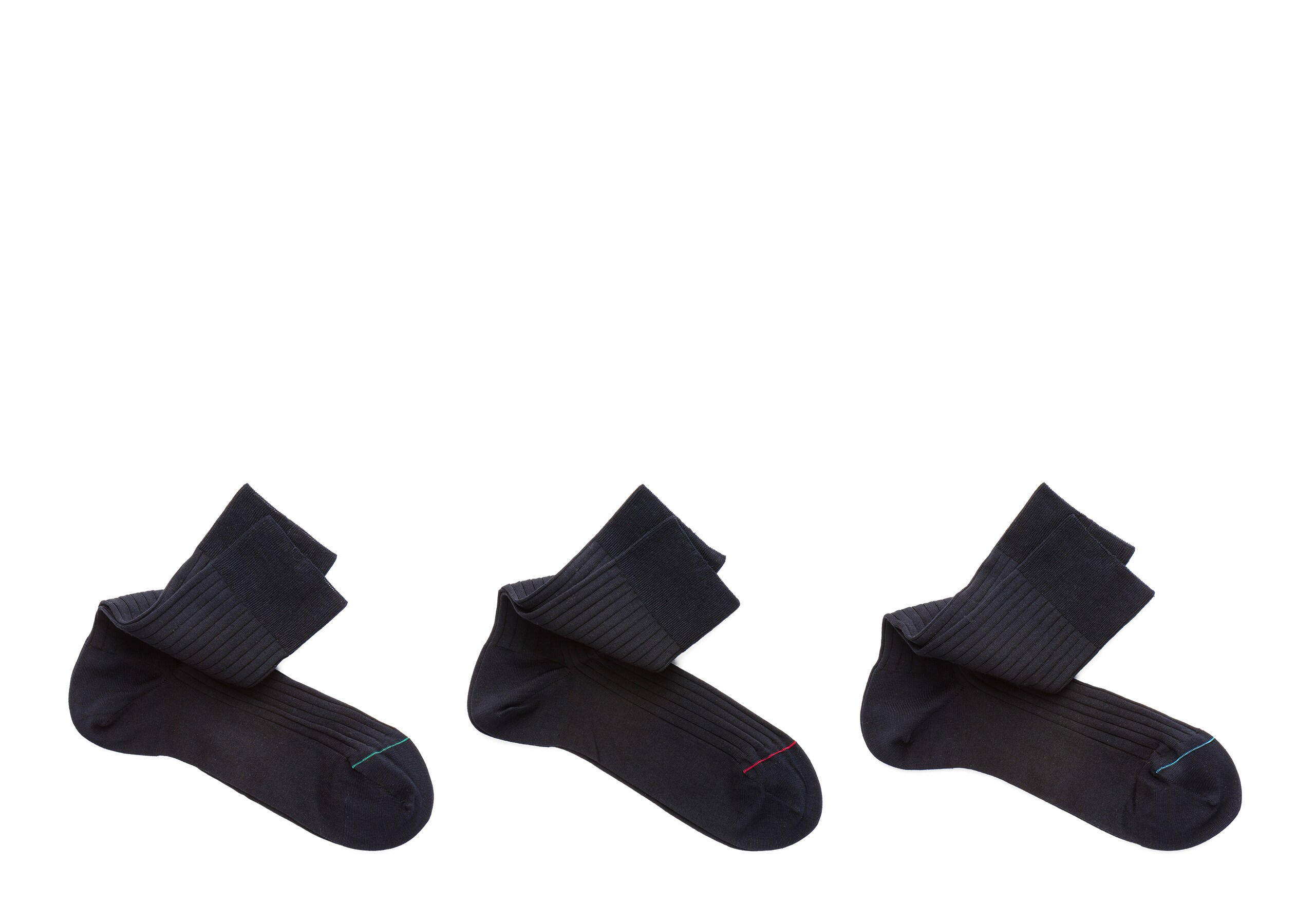 Three-pack socks Church's Ribbed Fil d'Ecosse Short Blue