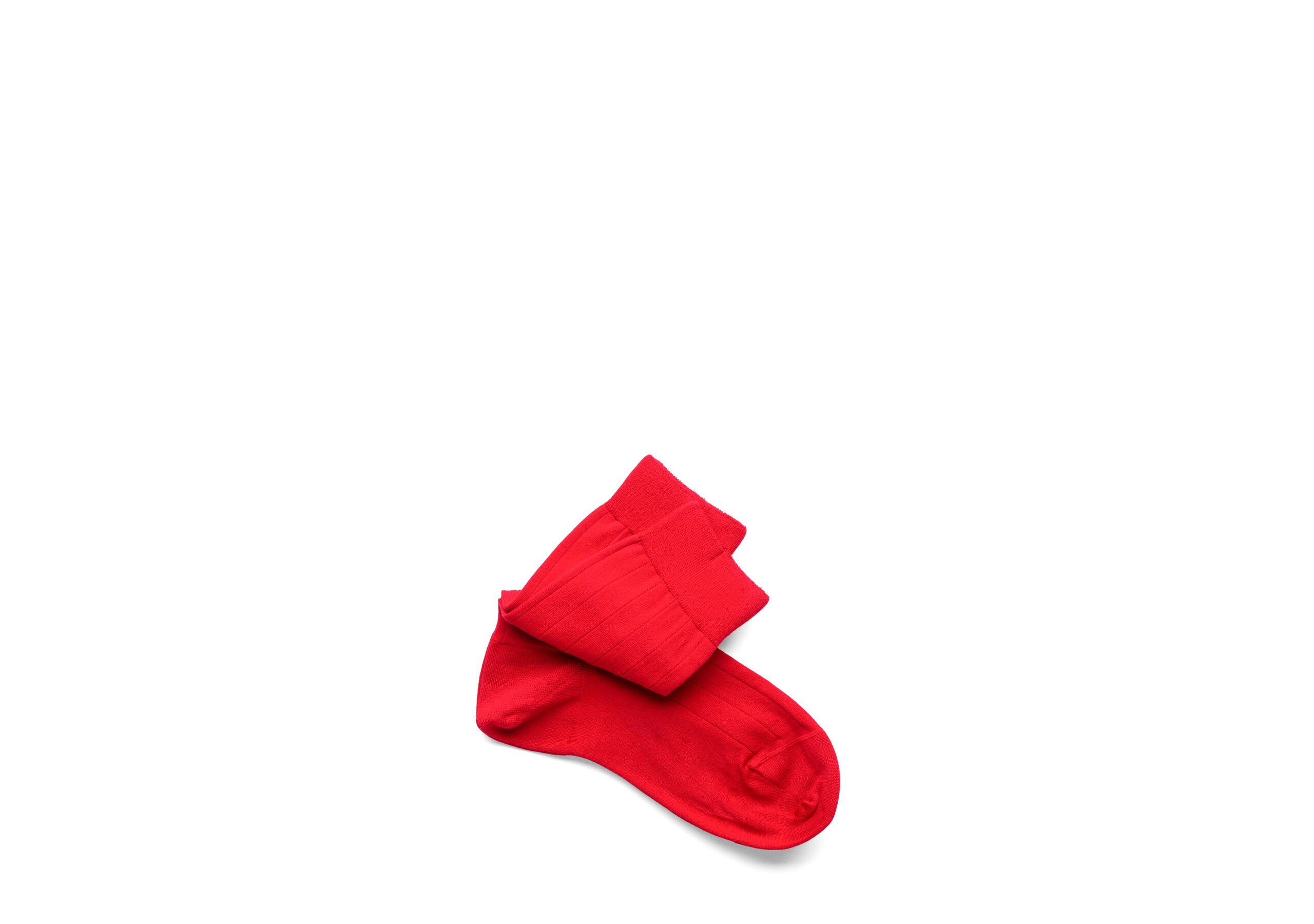 Ribbed socks Church's Courtes en coton Rouge