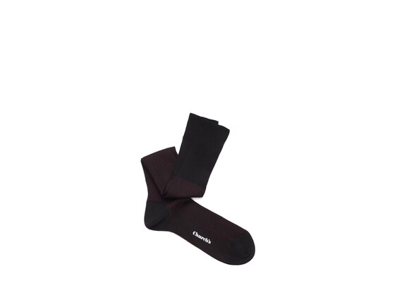 Church's Contrast ribbed long socks Cotton Ribbed Long Black