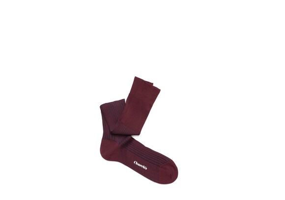 Church's Contrast ribbed long socks Cotton Ribbed Long Burgundy
