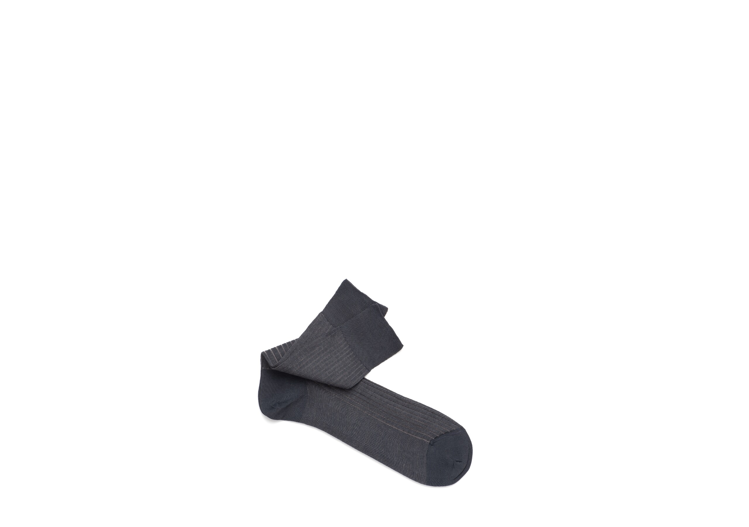 Contrast ribbed socks Church's Cotton Ribbed Short Grey