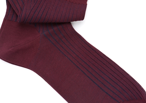 Church's Contrast ribbed socks Cotton Ribbed Short Burgundy