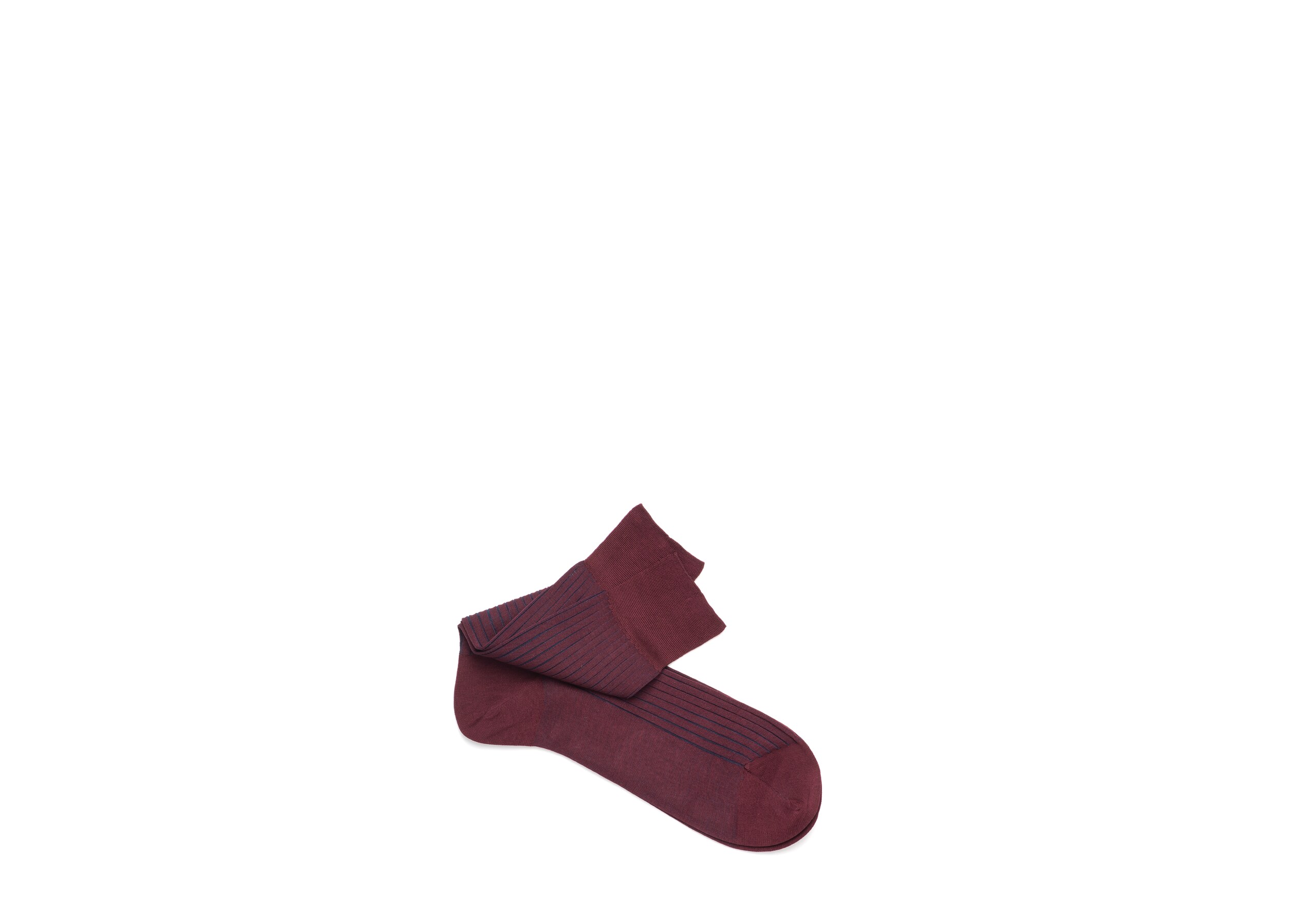 Contrast ribbed socks Church's Cotone a Coste Corto Bordeaux