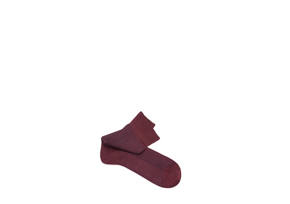 Church's Contrast ribbed socks Cotton Ribbed Short Burgundy