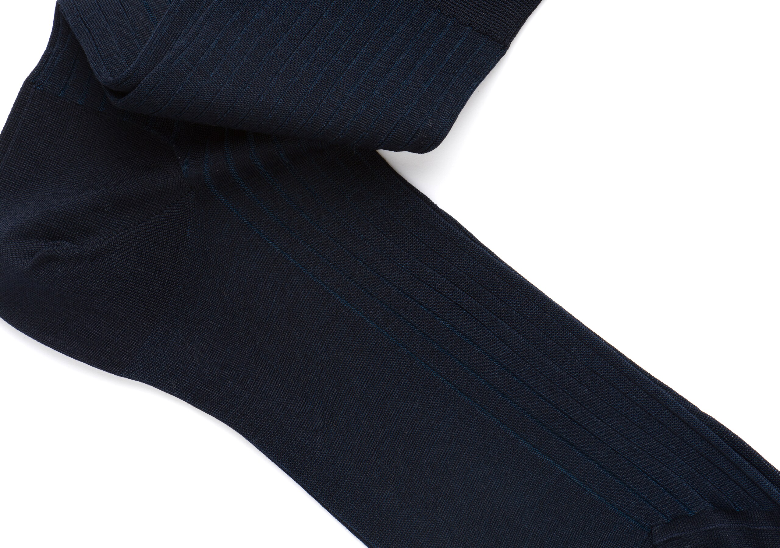 Contrast ribbed socks Church's Courtes en coton côtelé Bleu