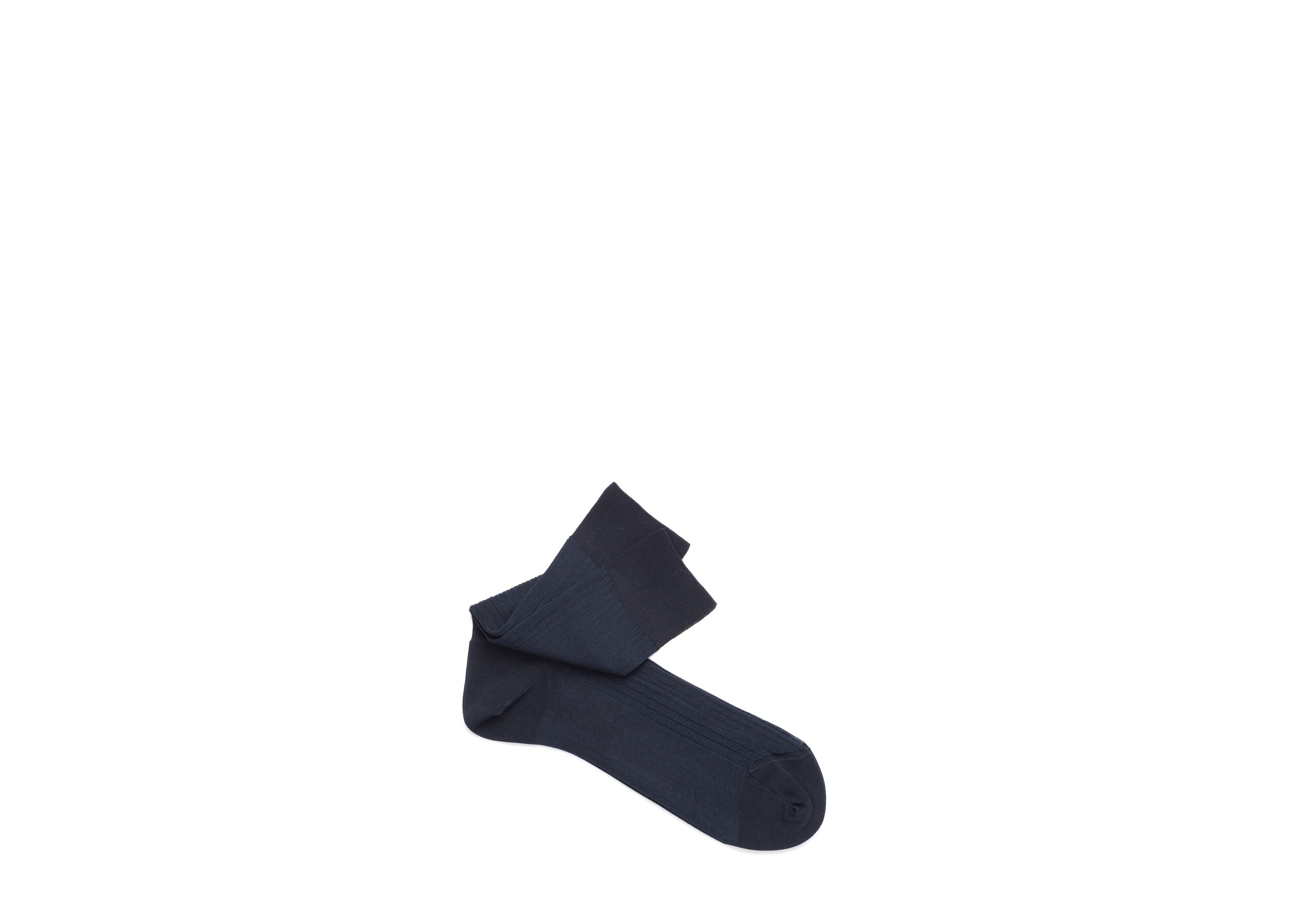 Contrast ribbed socks Church's Courtes en coton côtelé Bleu