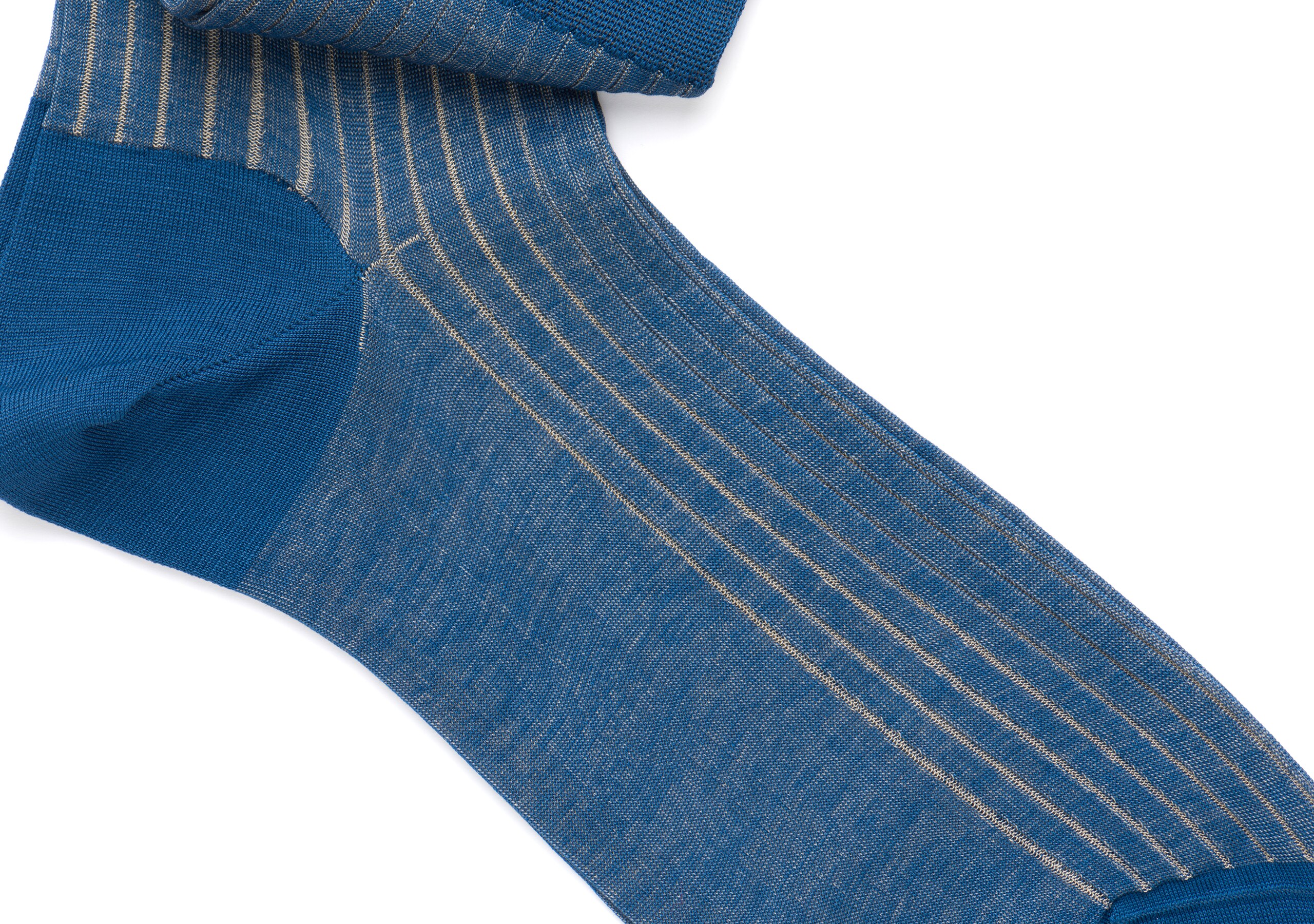 Contrast ribbed socks Church's Courtes en coton côtelé Bleu