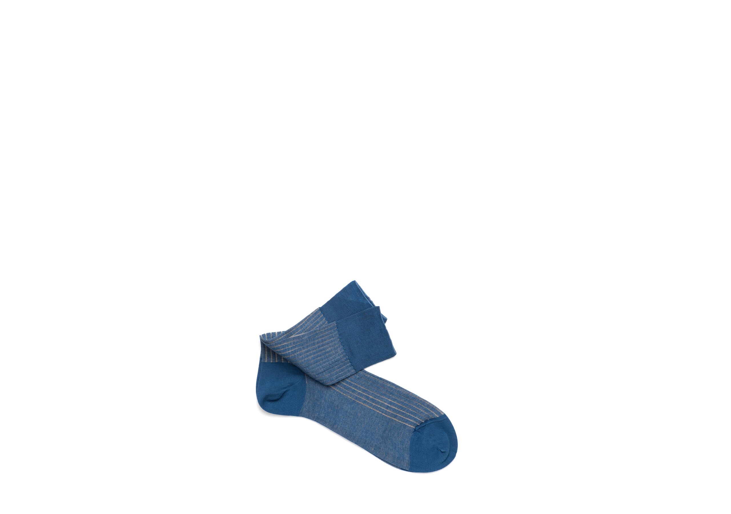 Contrast ribbed socks Church's Courtes en coton côtelé Bleu