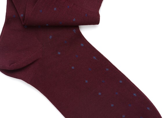 Church's Contrast diamond socks Cotton Dot Short Burgundy