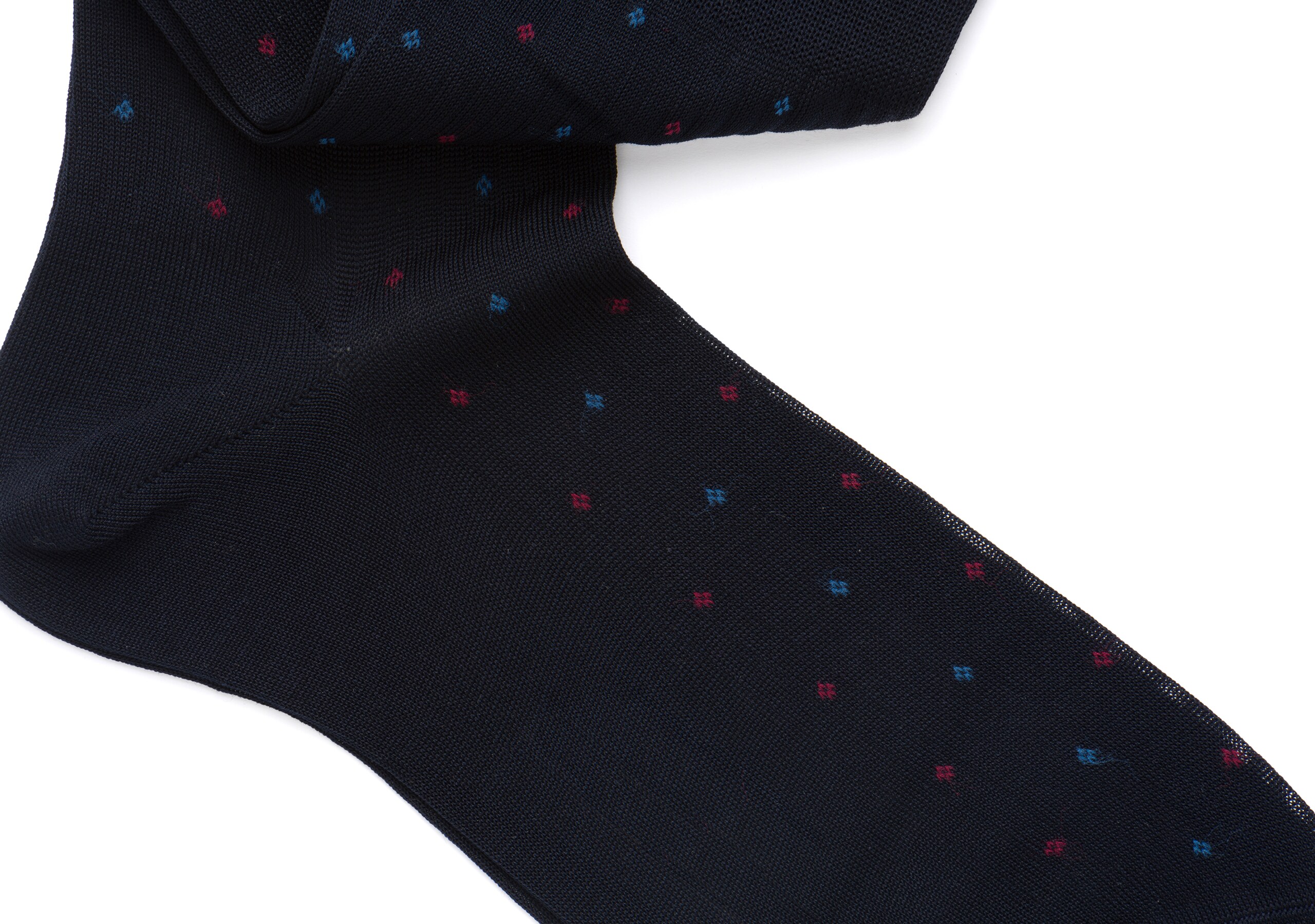 Contrast diamond socks Church's Cotton Dot Short Blue