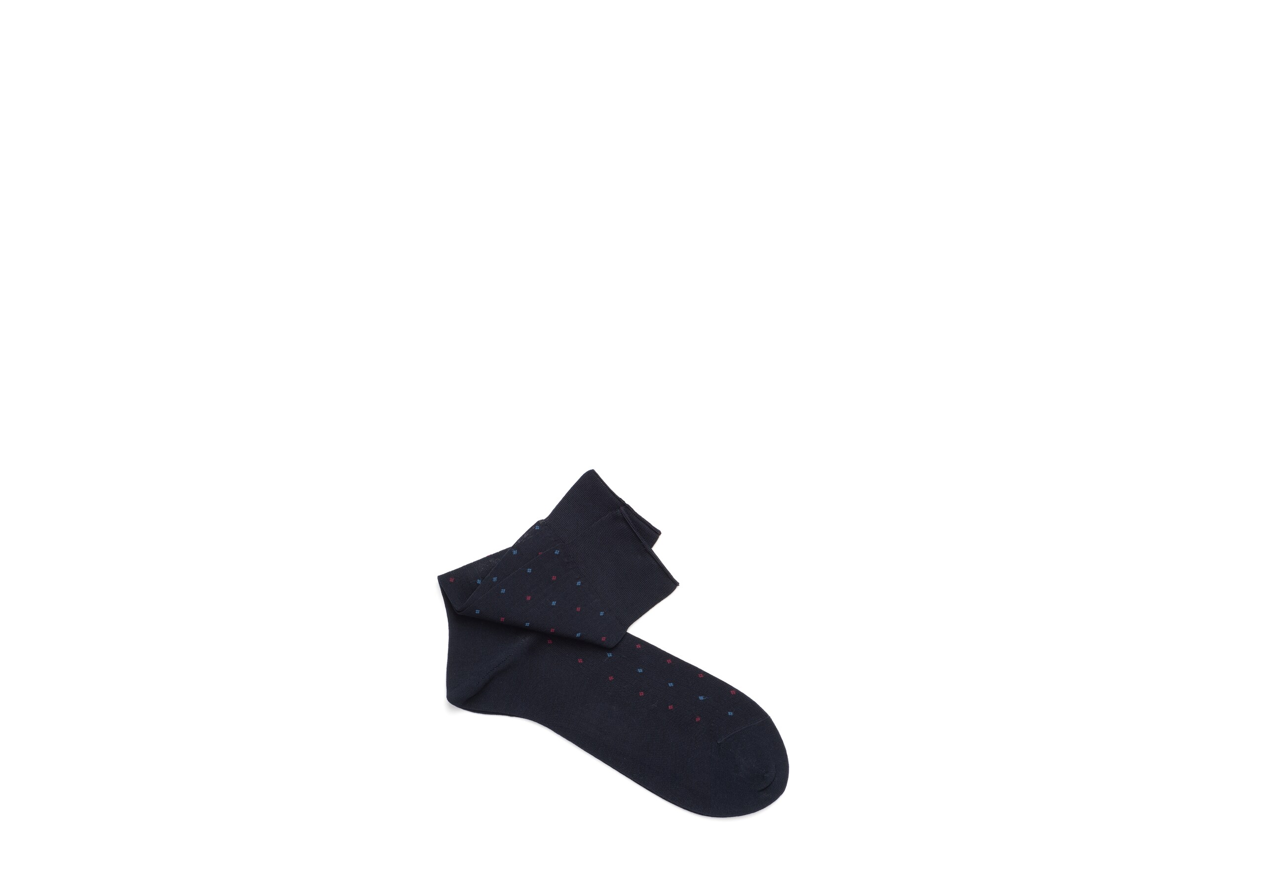 Contrast diamond socks Church's Cotton Dot Short Blue