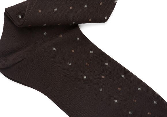 Church's Contrast diamond socks Courtes en coton à pois Marron
