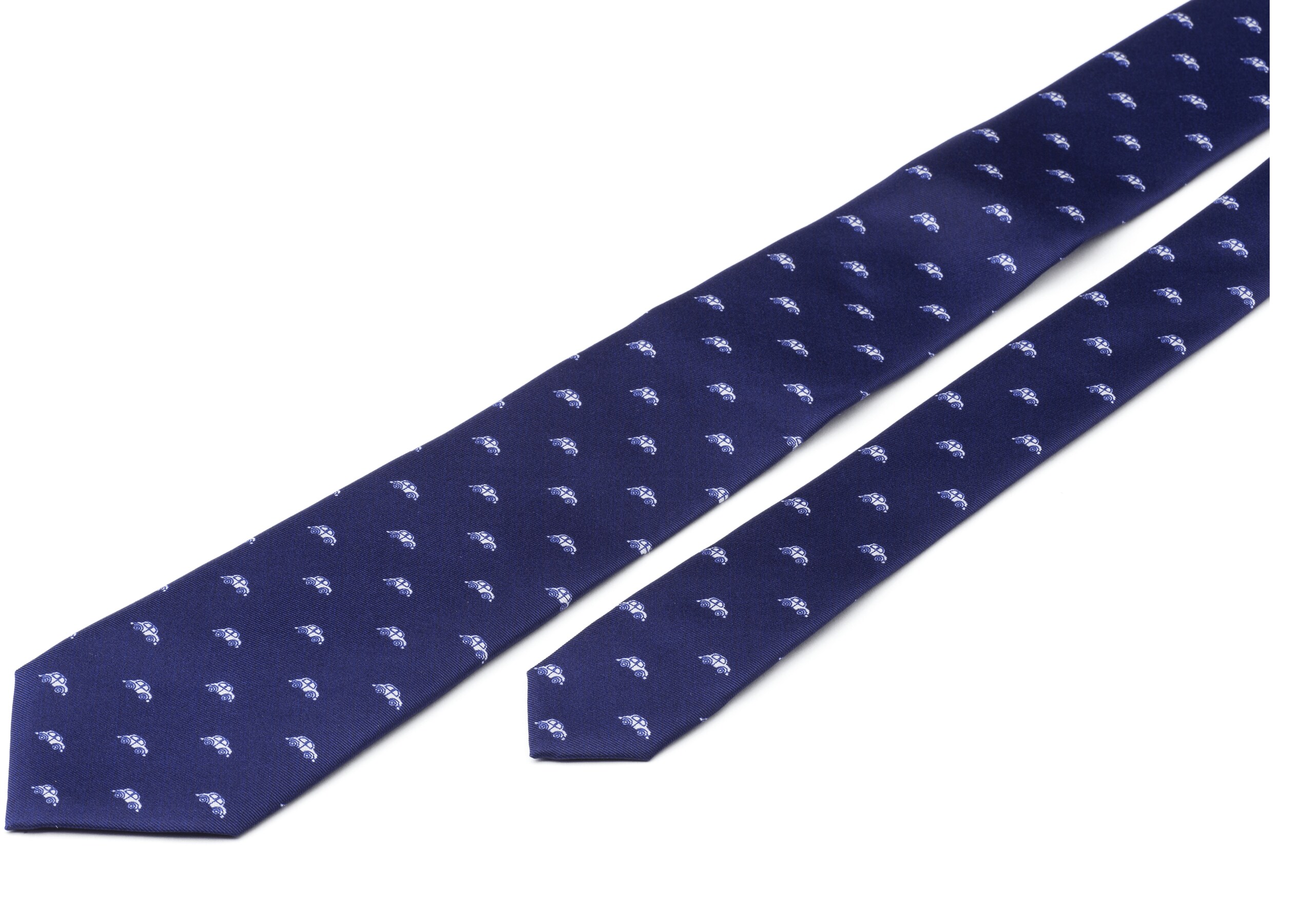 Beetle print tie Church's Printed Silk Twill Blue