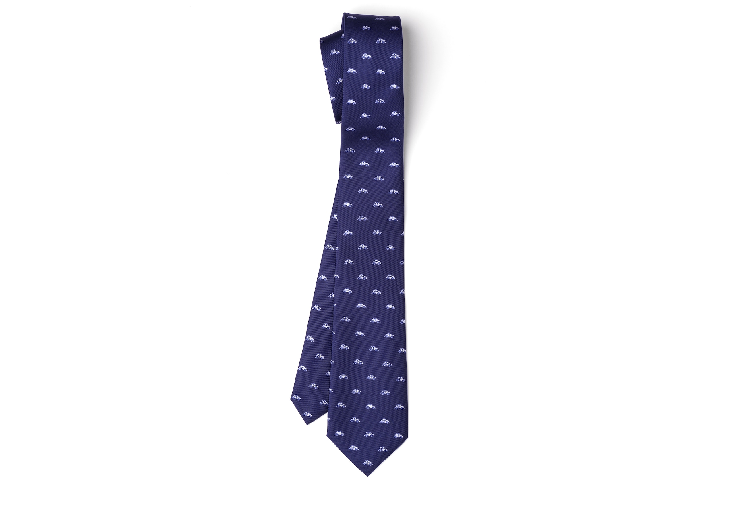 Beetle print tie Church's Printed Silk Twill Blue
