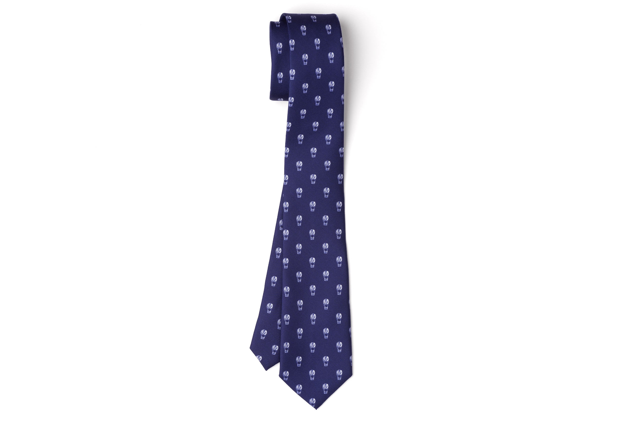 Air balloon print tie Church's Printed Silk Twill Blue