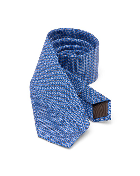 Church's Rhombus print tie Printed Silk Twill Navy
