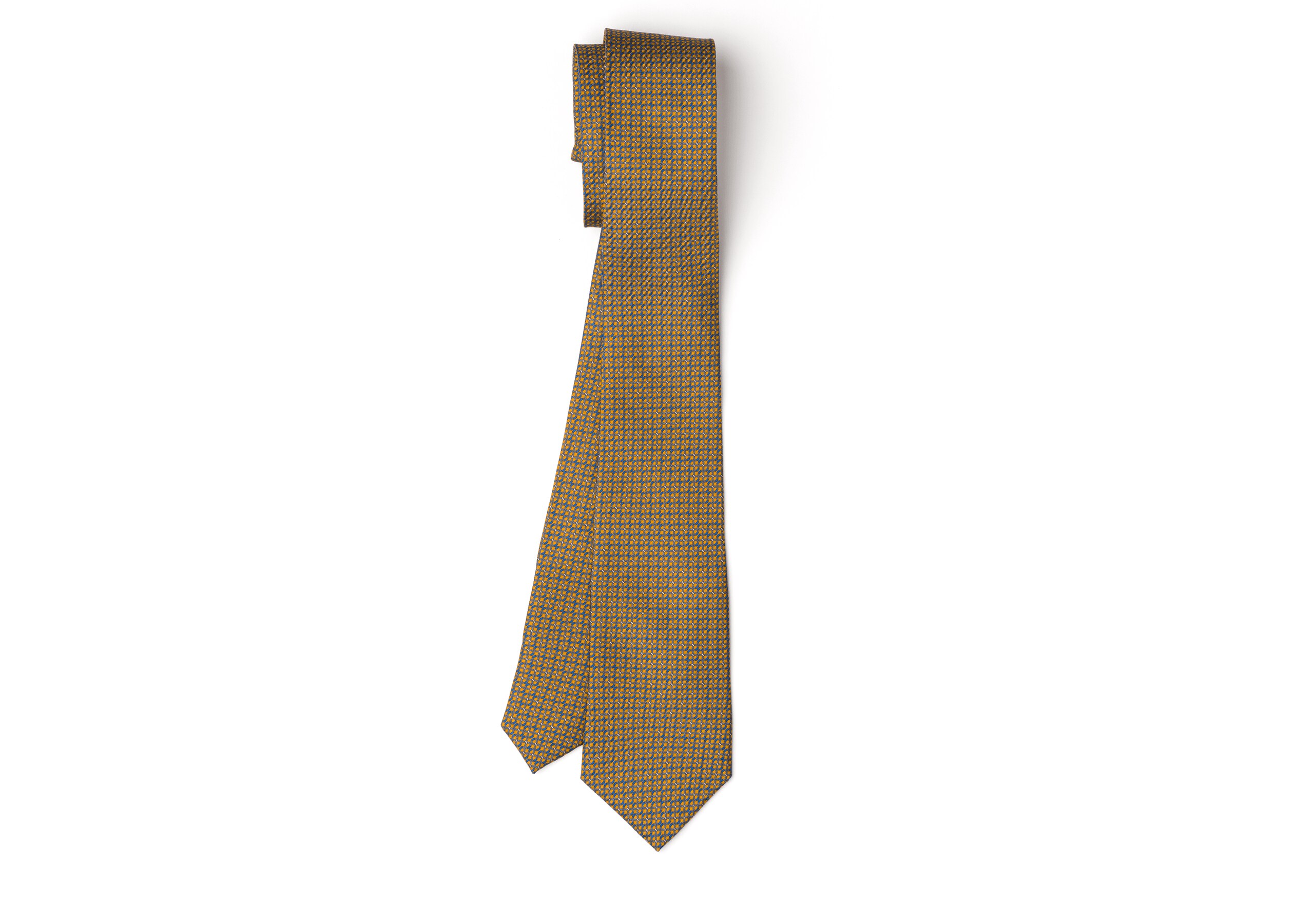 Chain print tie Church's Printed Silk Twill Yellow