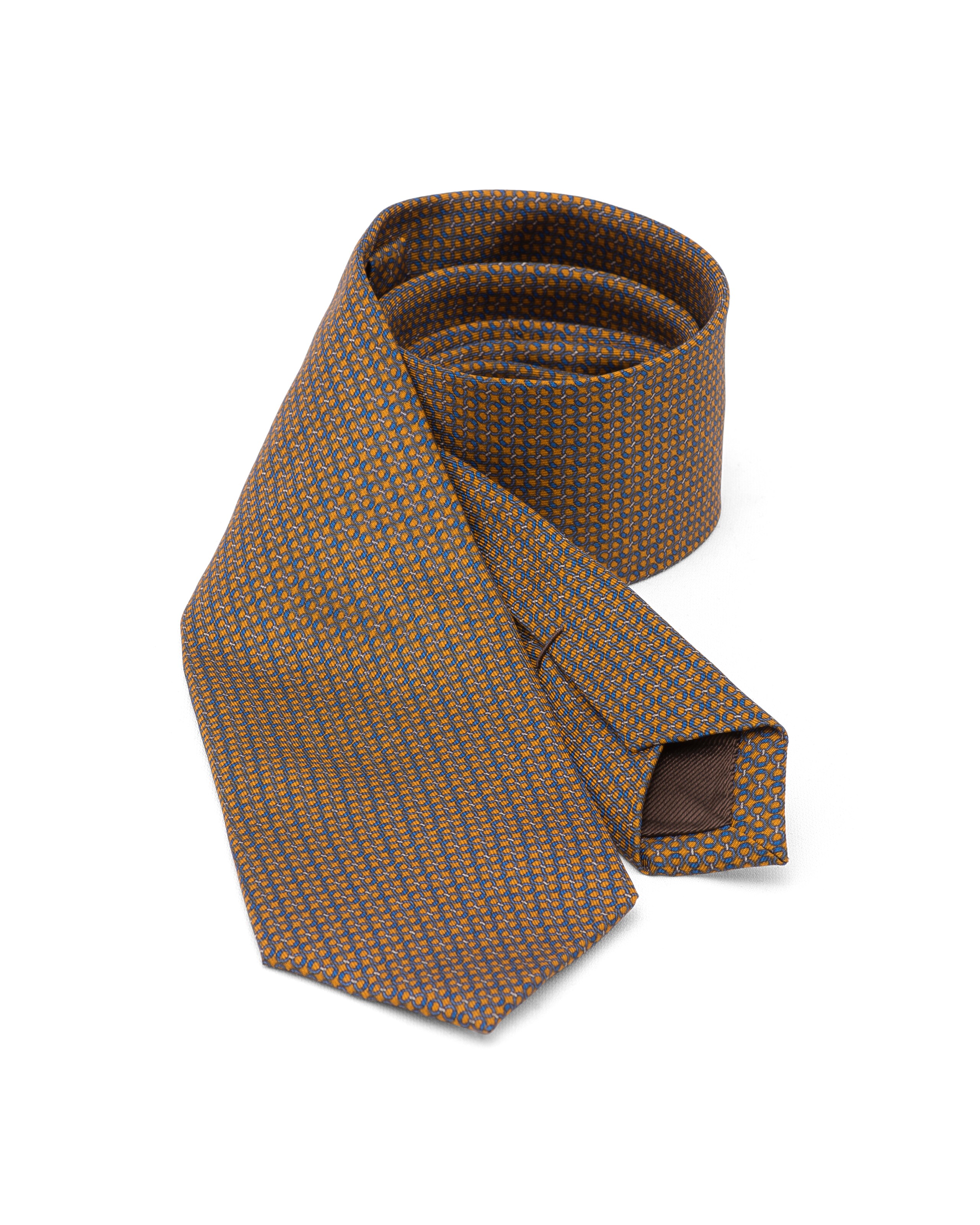 Chain print tie Church's Printed Silk Twill Yellow