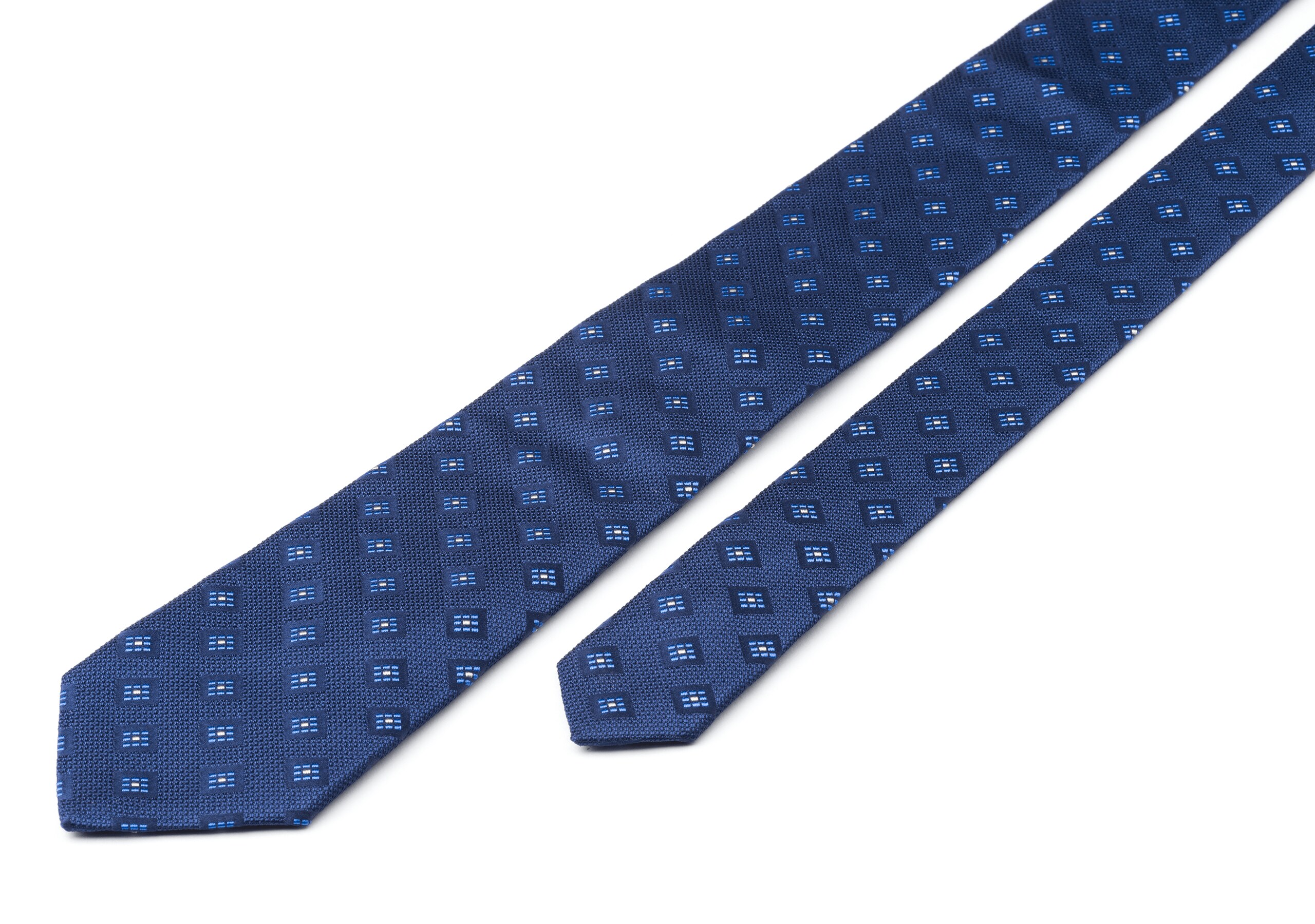 Diamond motif tie Church's Tissu de soie Bleu