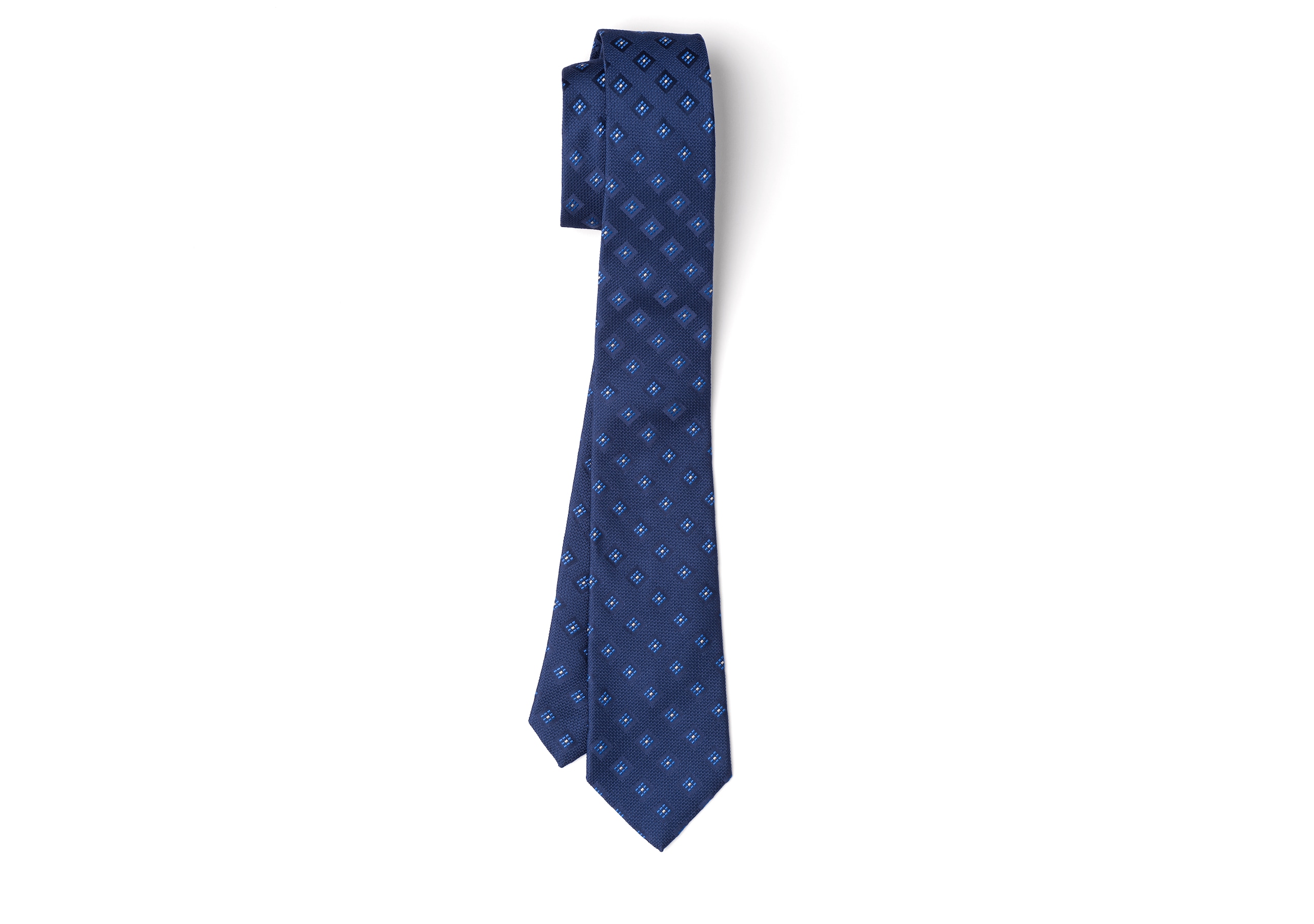 Diamond motif tie Church's Tissu de soie Bleu