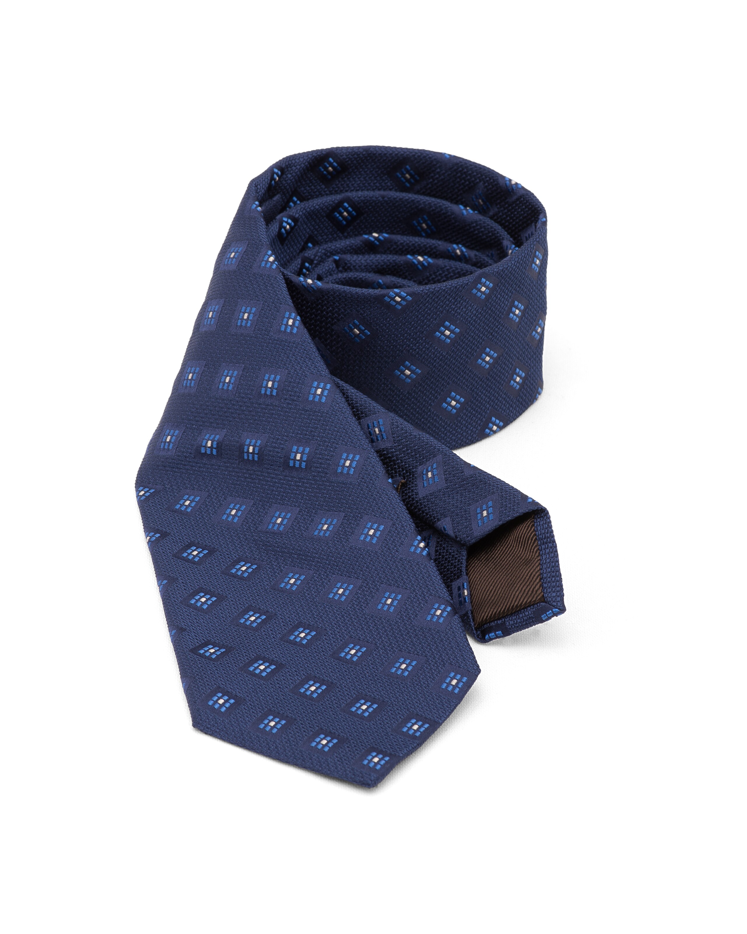 Diamond motif tie Church's Tissu de soie Bleu