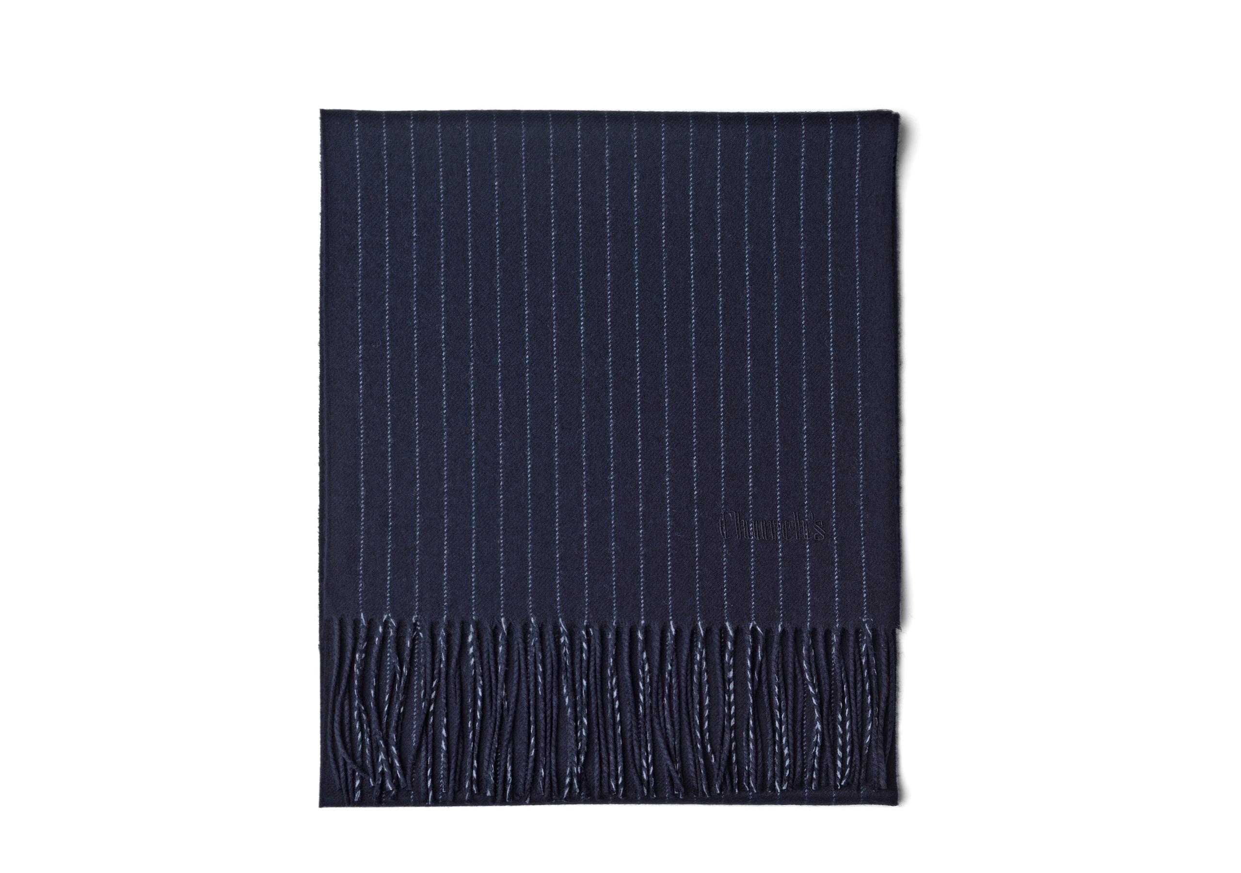 Plain bi-color scarf Church's Wool Blue