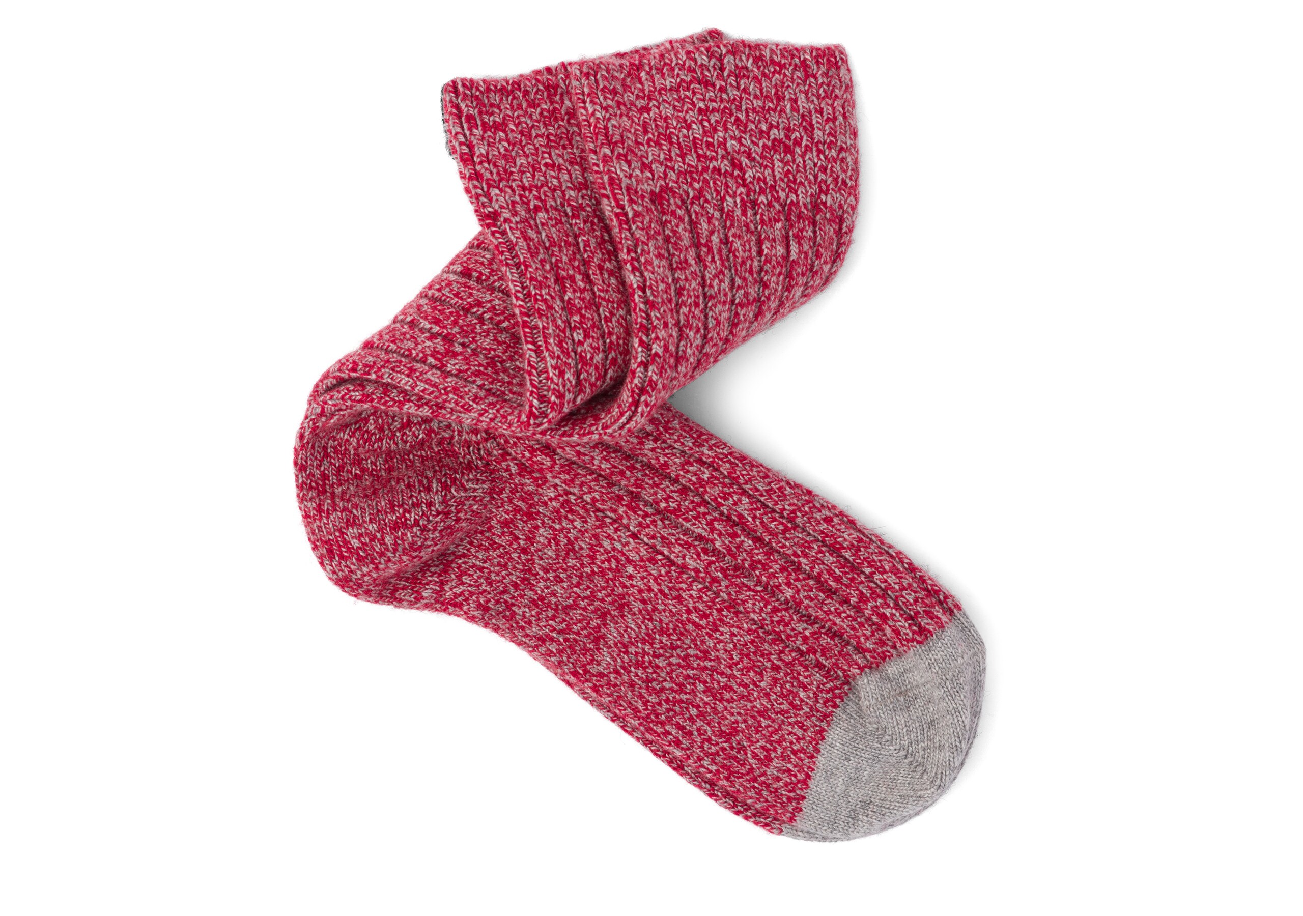 Plain cashmere Church's Cashmere socks Red