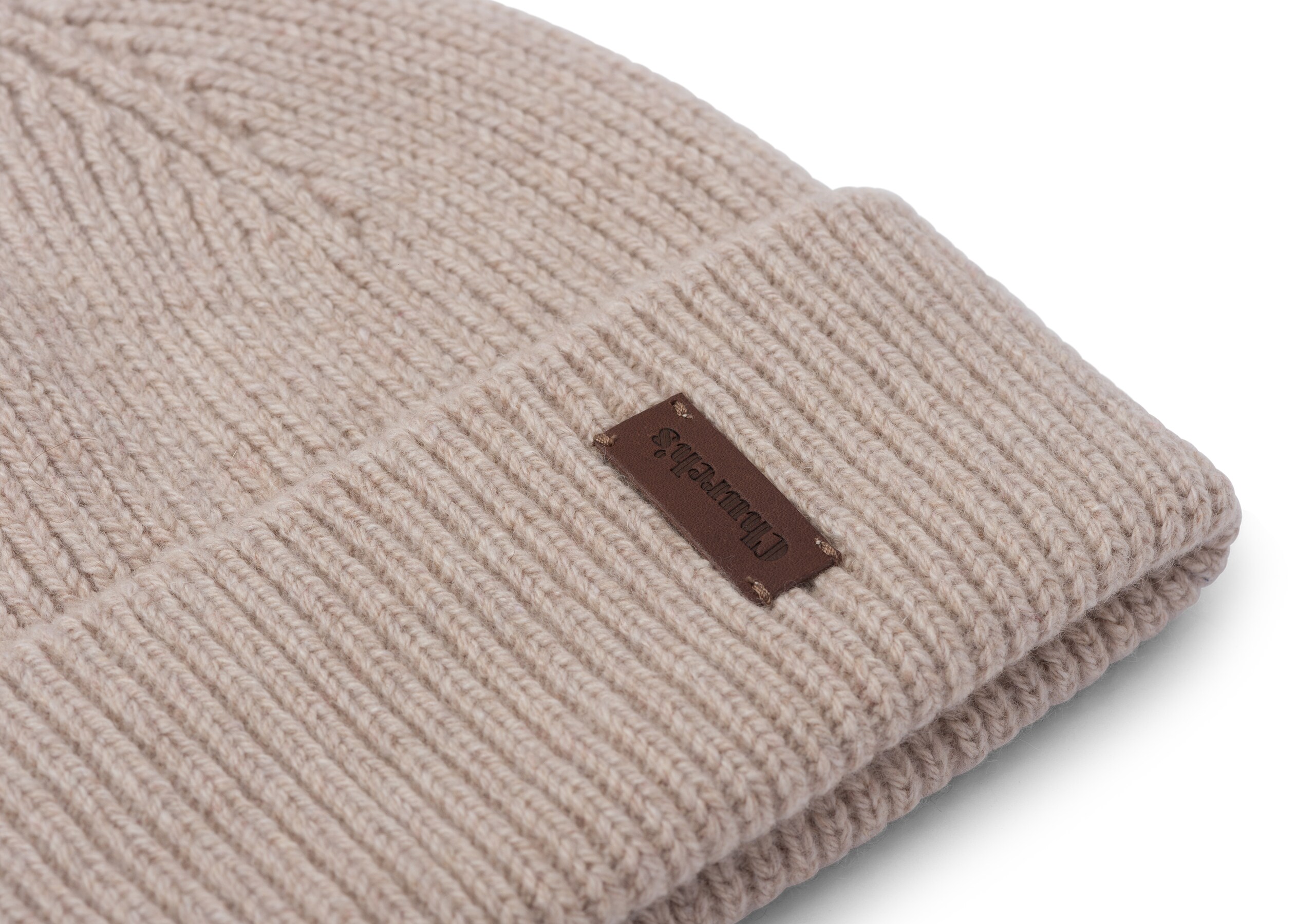 Beanie hat ribbed Church's Virgin Wool Yellow