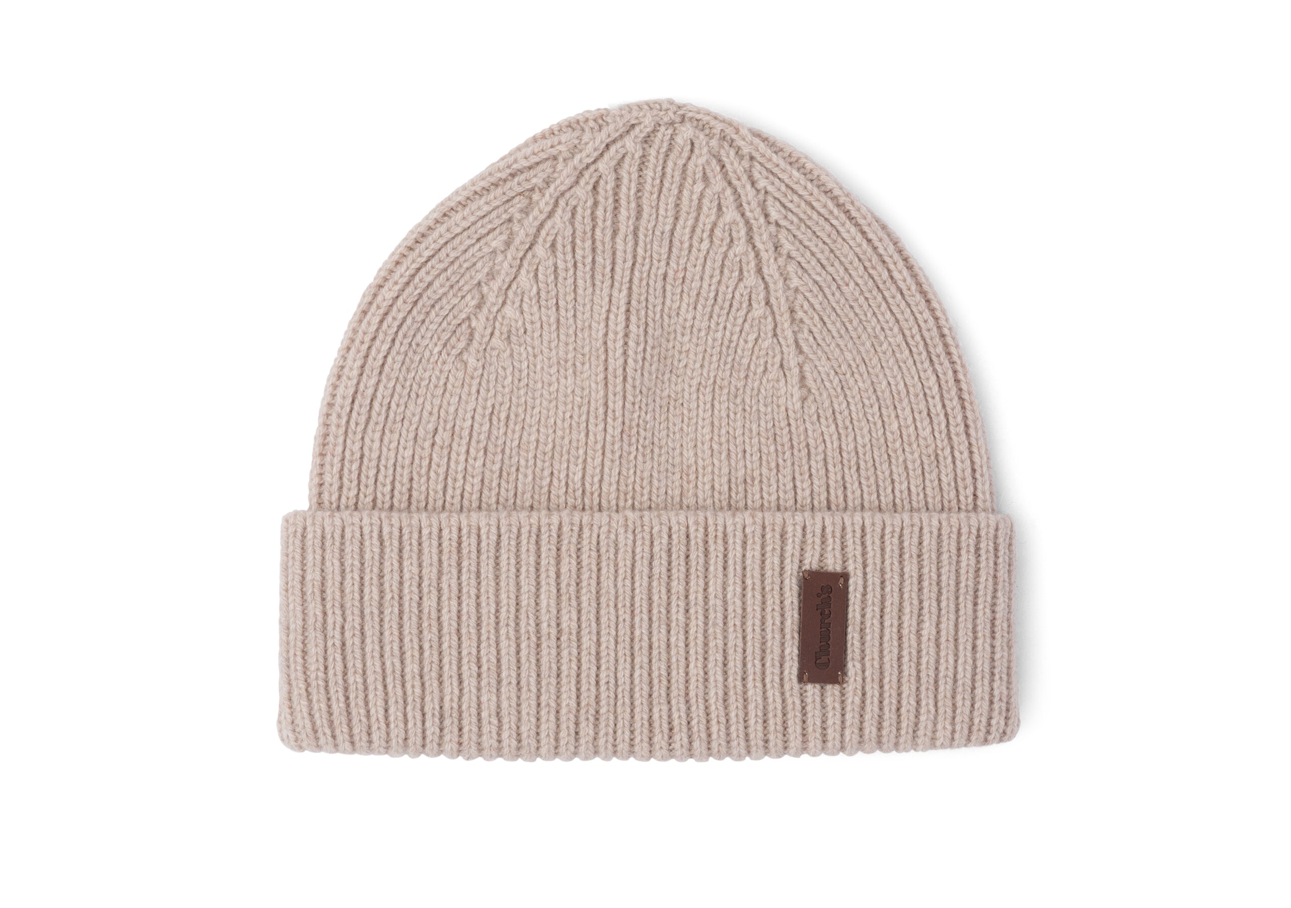 Beanie hat ribbed Church's Virgin Wool Yellow