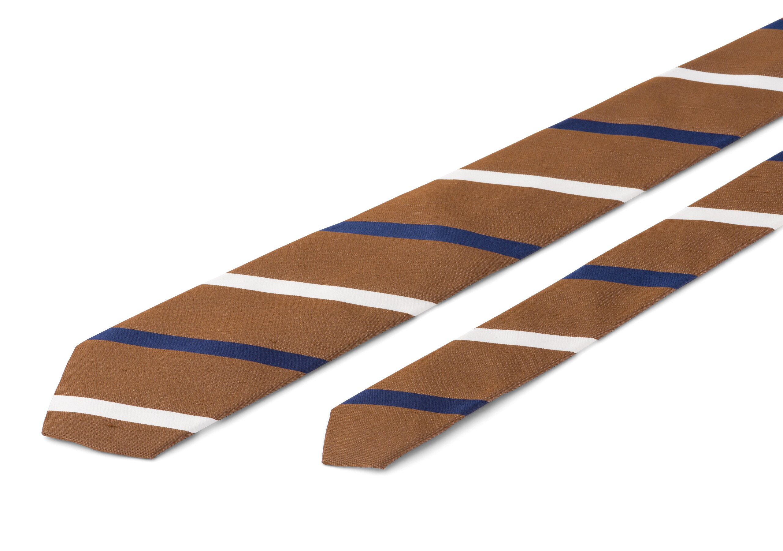 Tie small stripes Church's プリント入り シルクツイル ブラウン