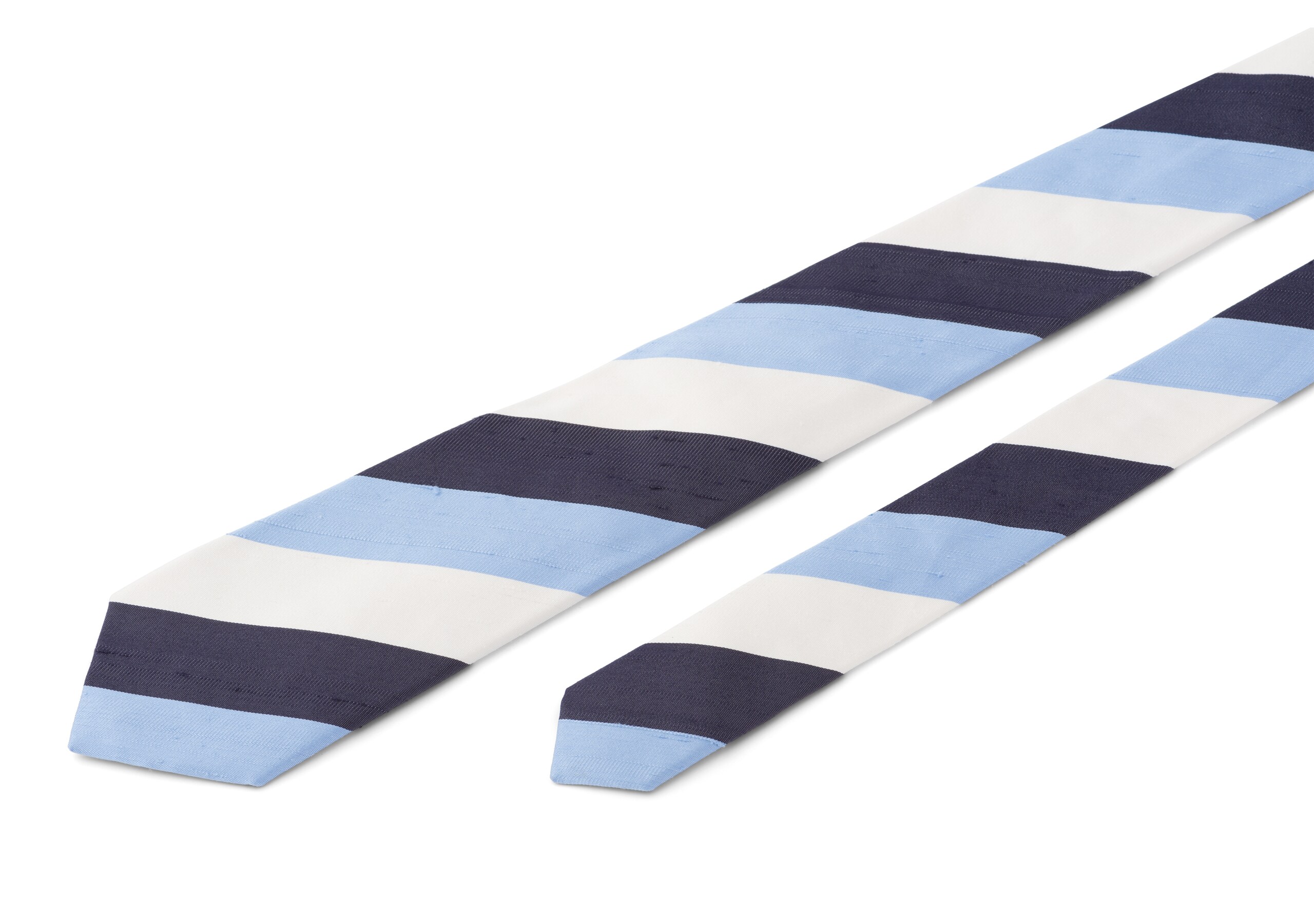 Tie large stripes Church's Regimental Tie Blue