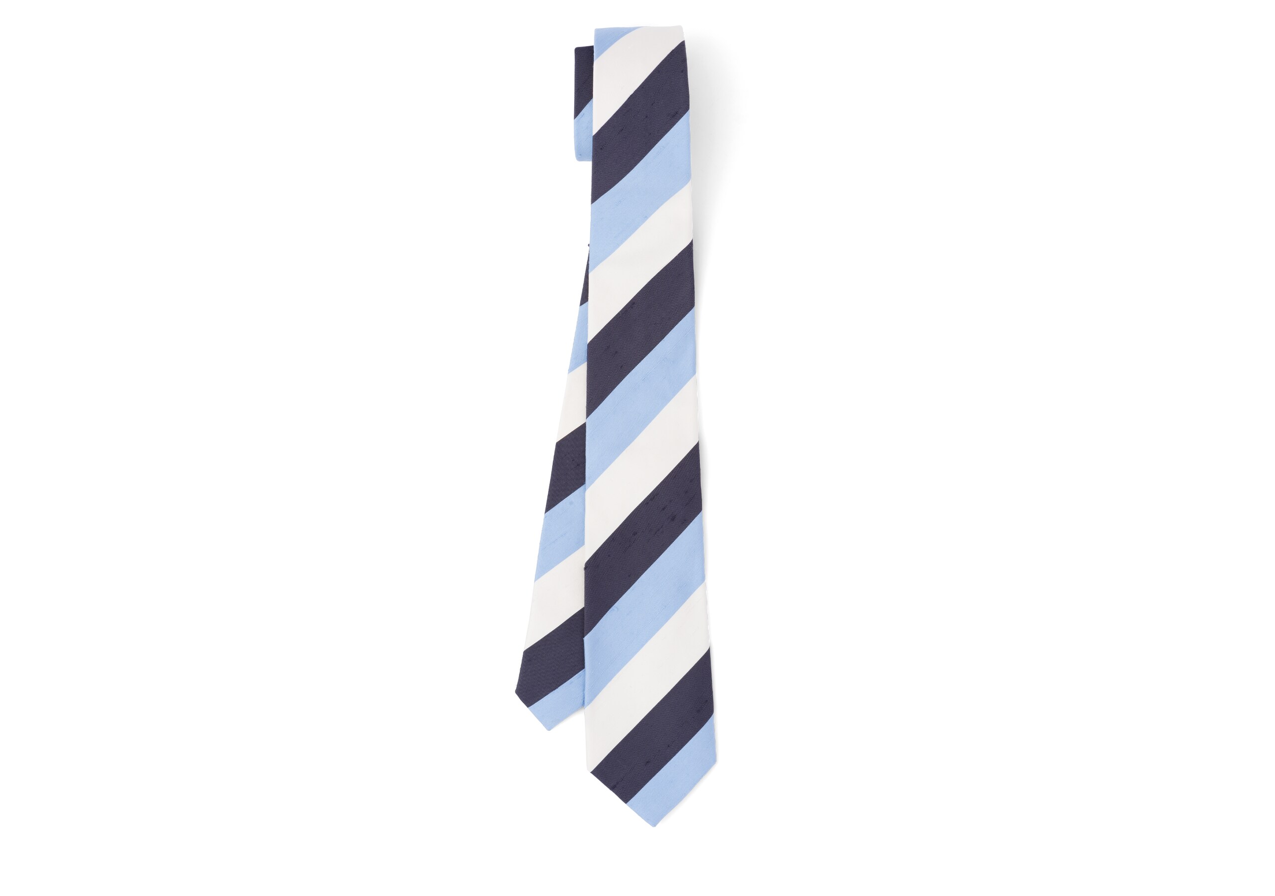 Tie large stripes Church's Regimental Tie Blue