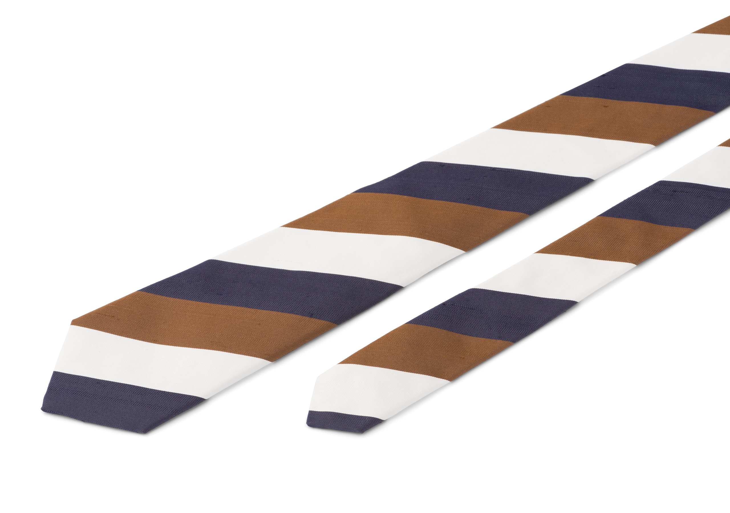 Tie large stripes Church's Cravate régimentaire Marron