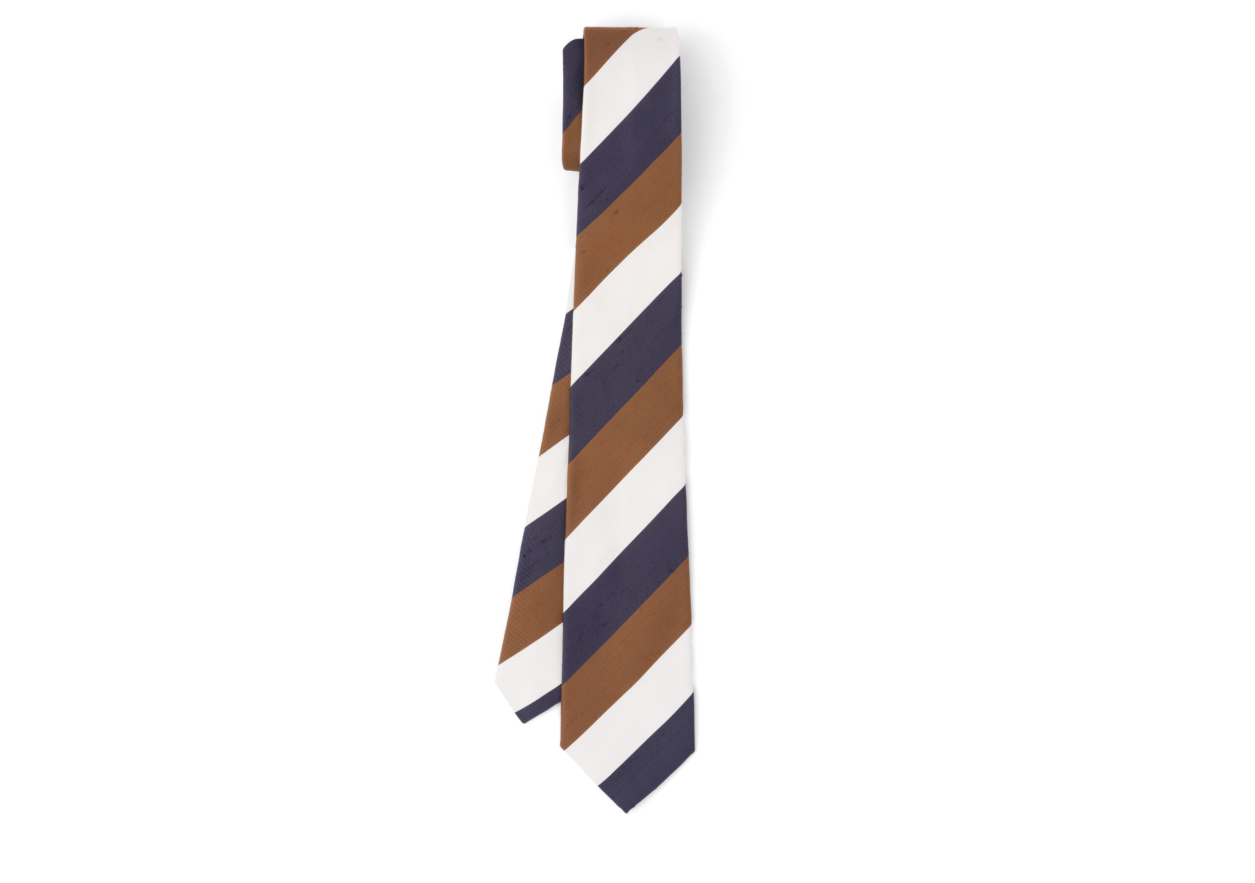 Tie large stripes Church's Cravate régimentaire Marron