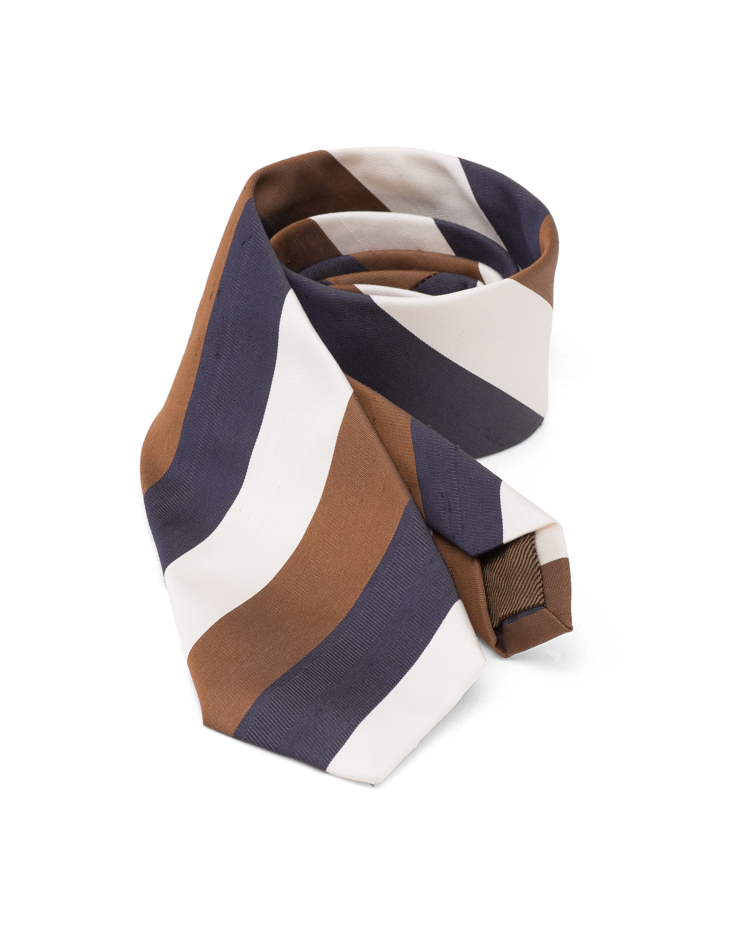 Tie large stripes Church's Cravate régimentaire Marron