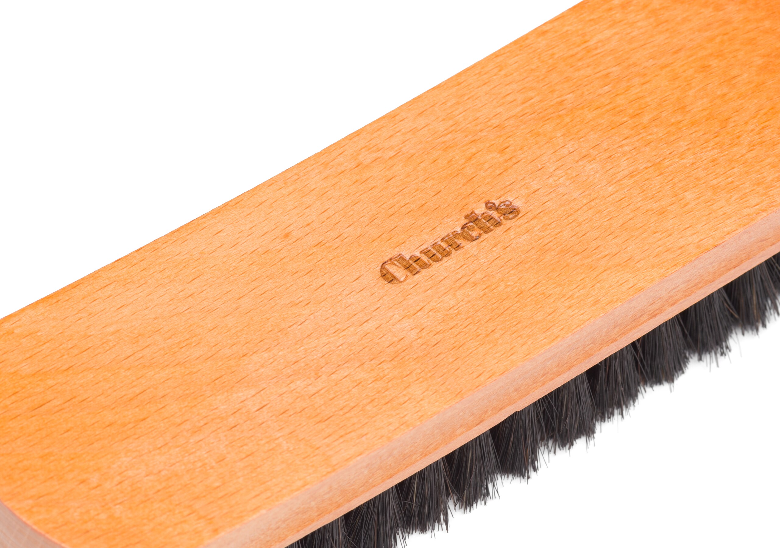 Leather buffer brush Church's Horsehair Brush Large Black