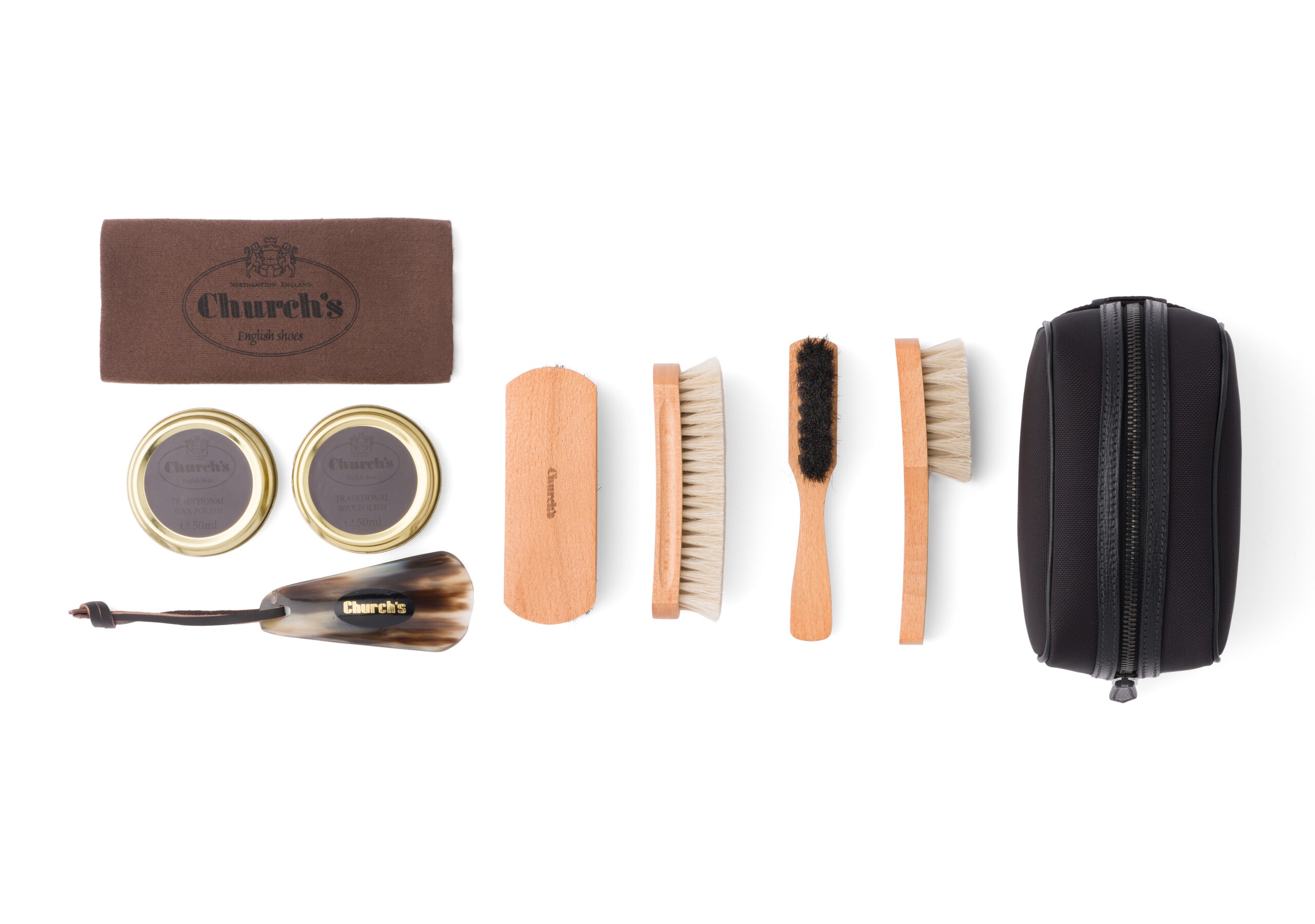 Shoe care kit Church's Kit Completo per la Pulizia delle Scarpe in Pelle Nero