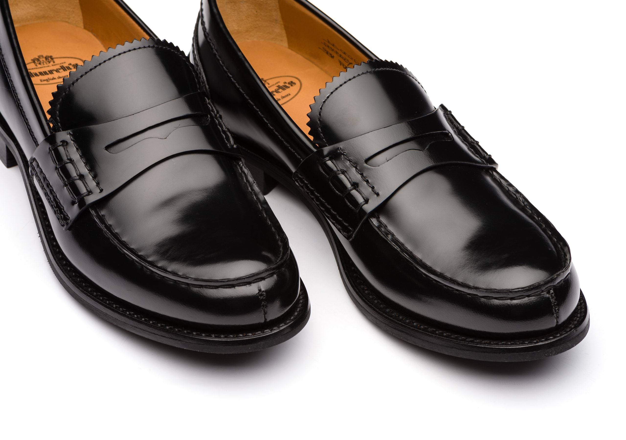 Pembrey 2w Church's Mocassin, Effet Fumé, Poli Noir
