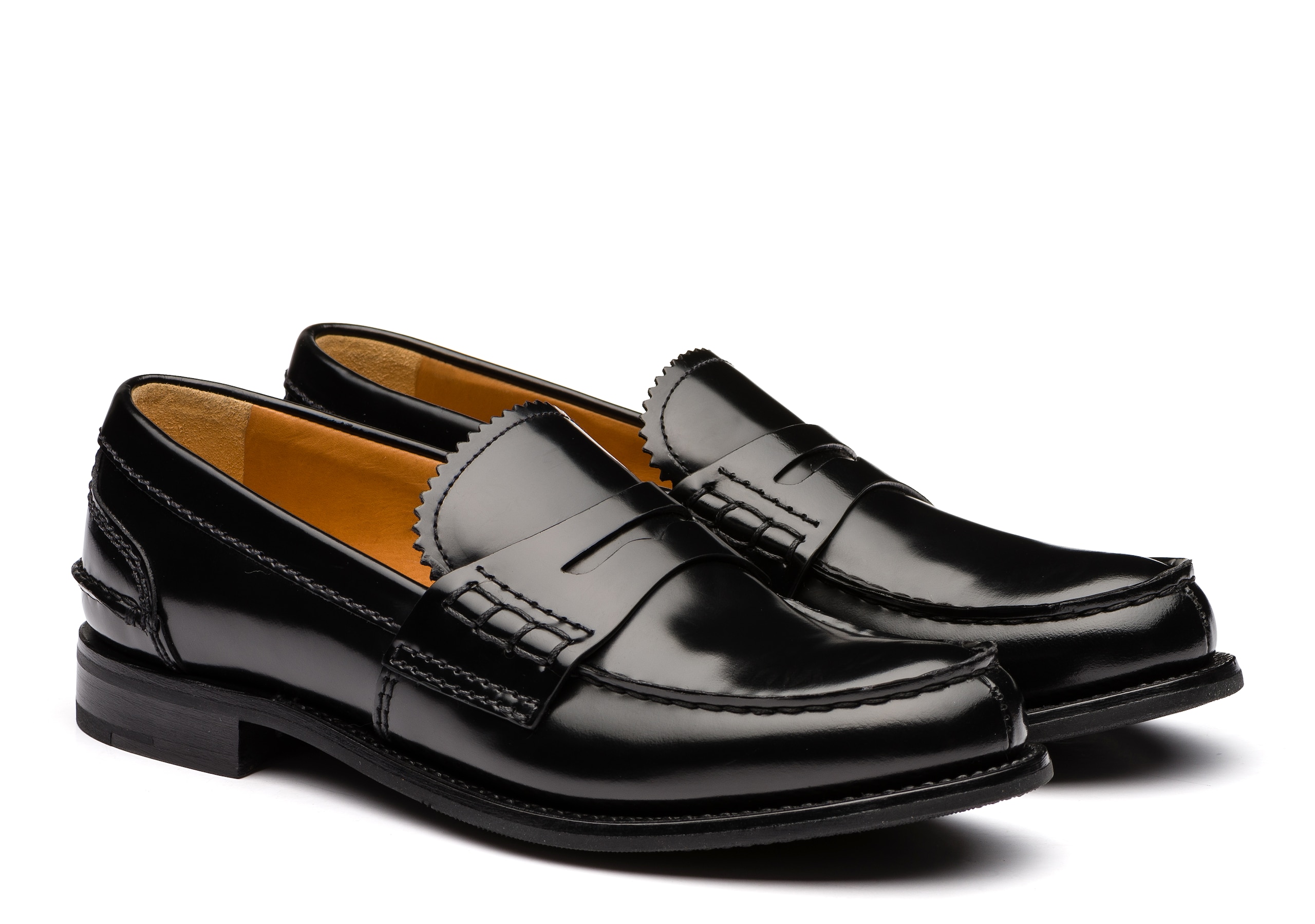 Pembrey 2w Church's Mocassin, Effet Fumé, Poli Noir