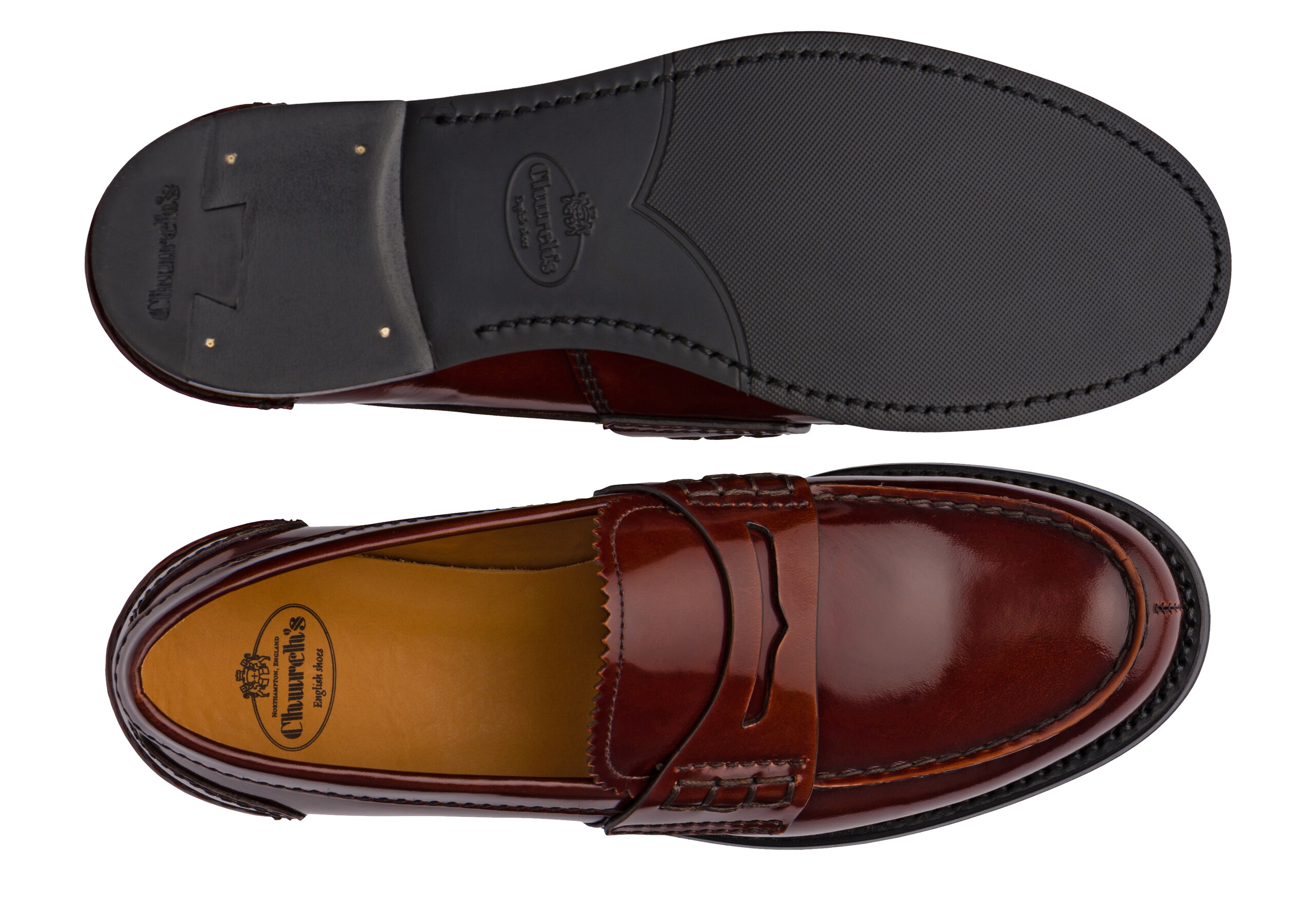 Pembrey 2w Church's Polished Fumè Loafer Brown