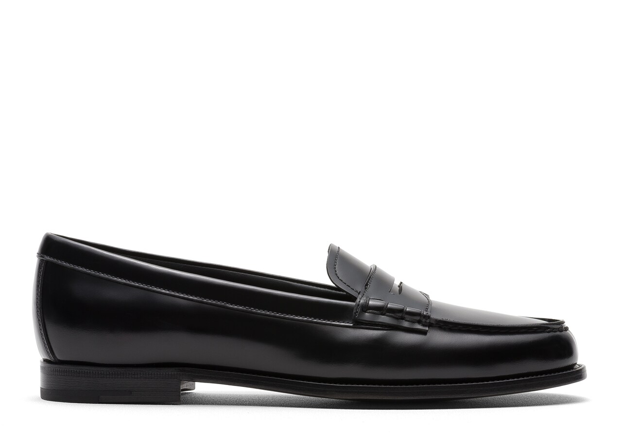Kara Fum Brushed Calfskin Loafer Black