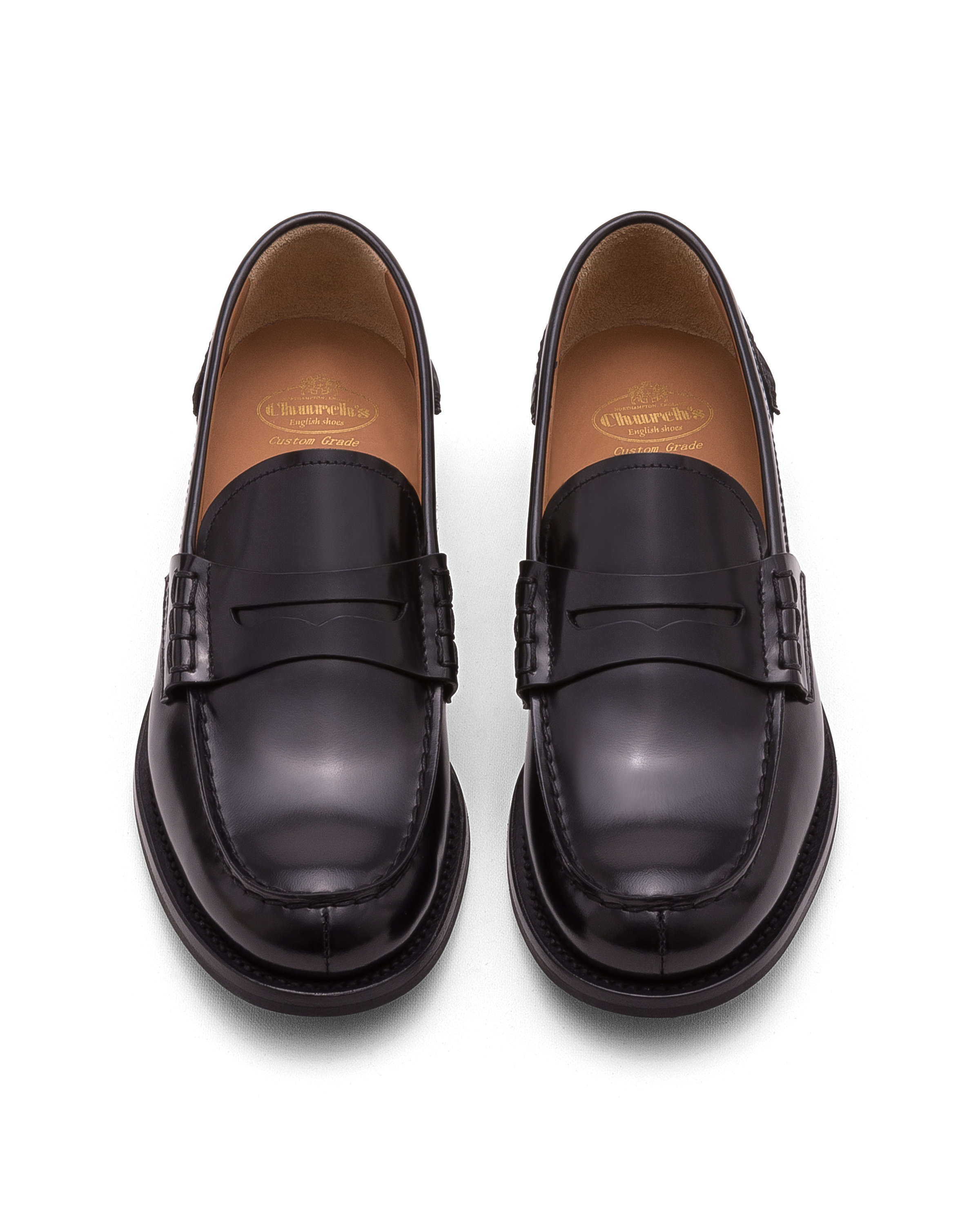 Pembrey w Polished Fumè Loafer Black