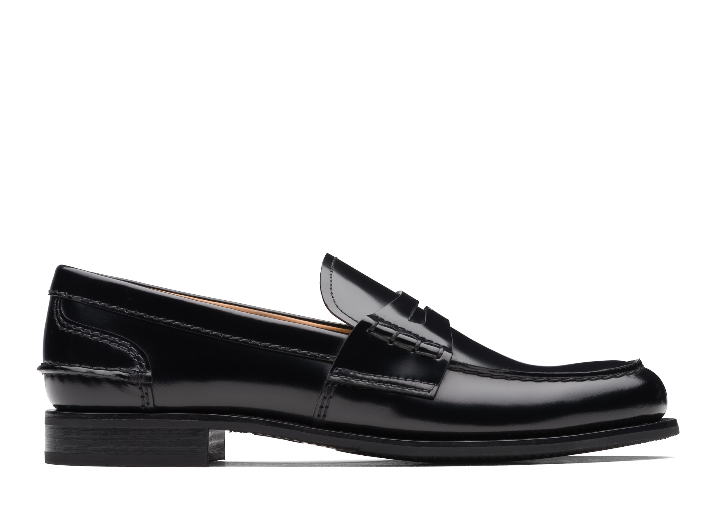 Church Polished Fumè Loafer, Woman, Black, Size 39
