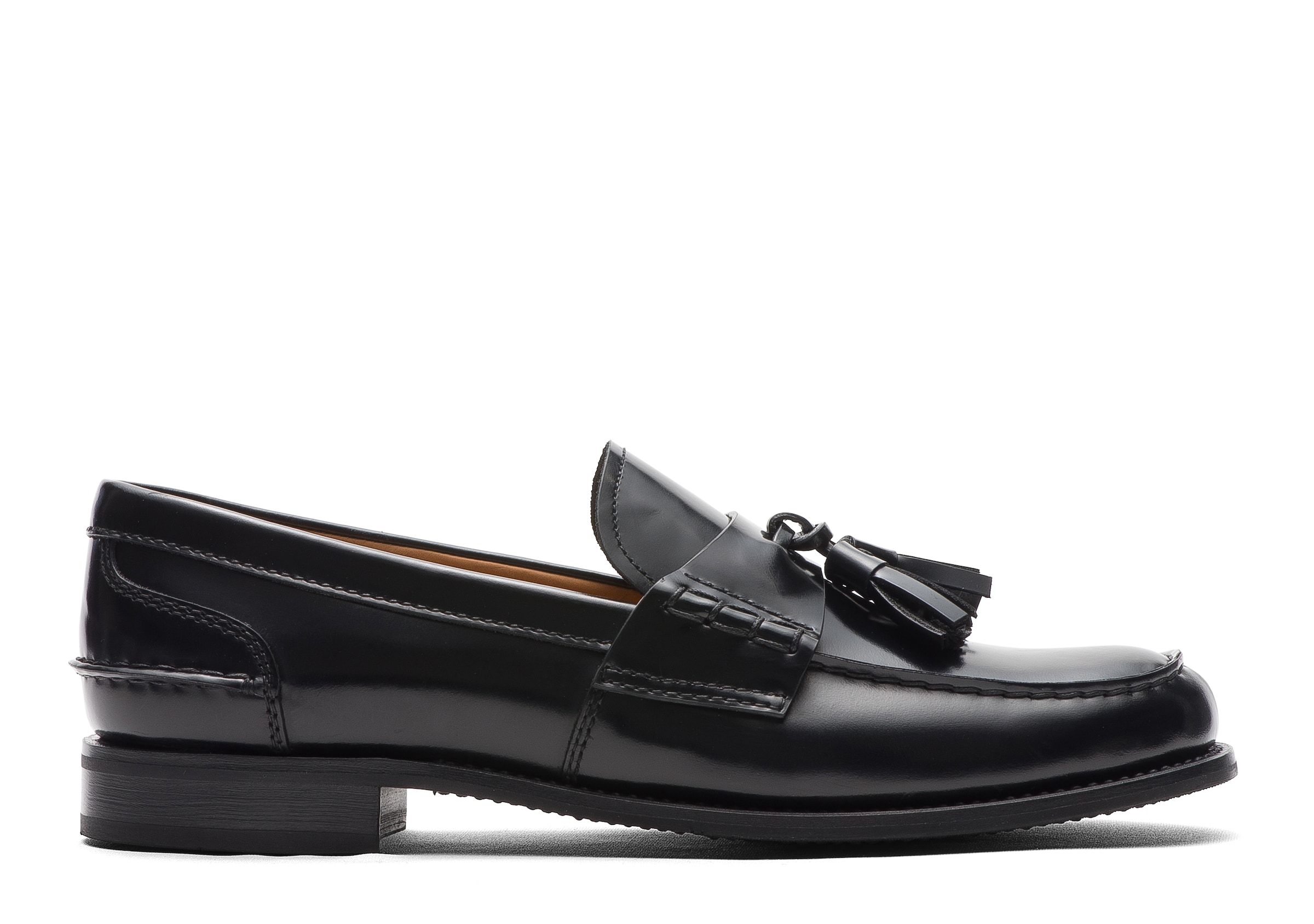 Church Fumé Brushed Calfskin Loafer, Woman, Black, Size 35