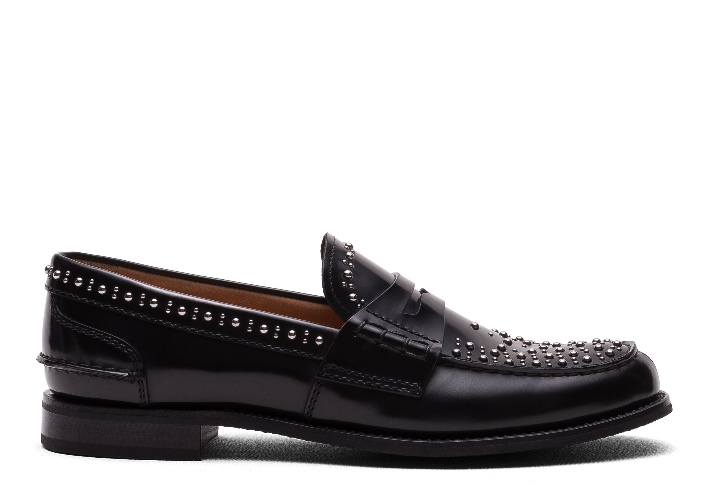 Church Polished Fumé Loafer, Woman, Black, Size 39,5