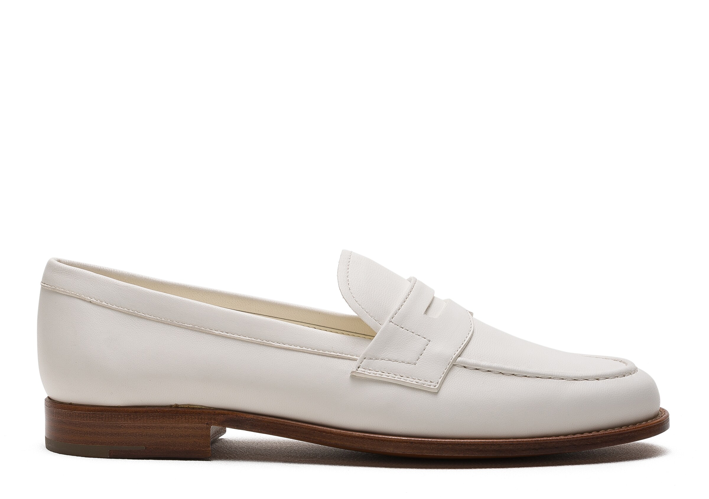 Church Nappa Leather Loafer, Woman, Ivory, Size 39,5