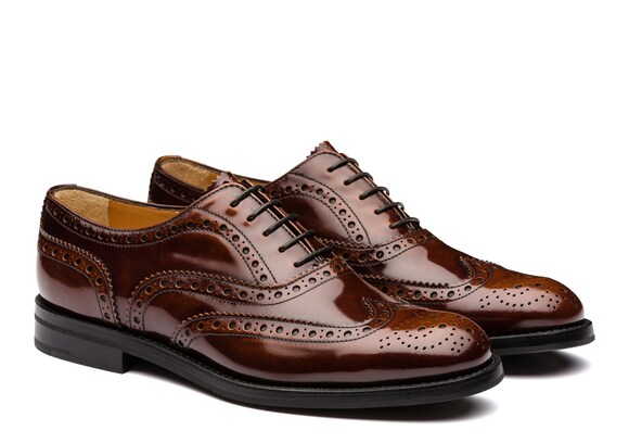 Church's Burwood wg Polished Fumè Oxford Brogue Tabac