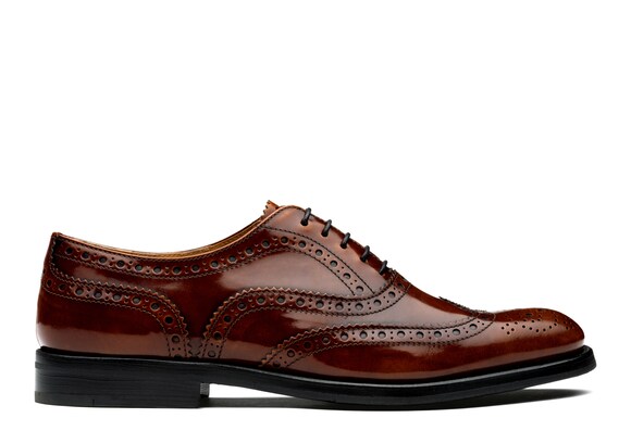 Church's Burwood wg Polished Fumè Oxford Brogue Tabac