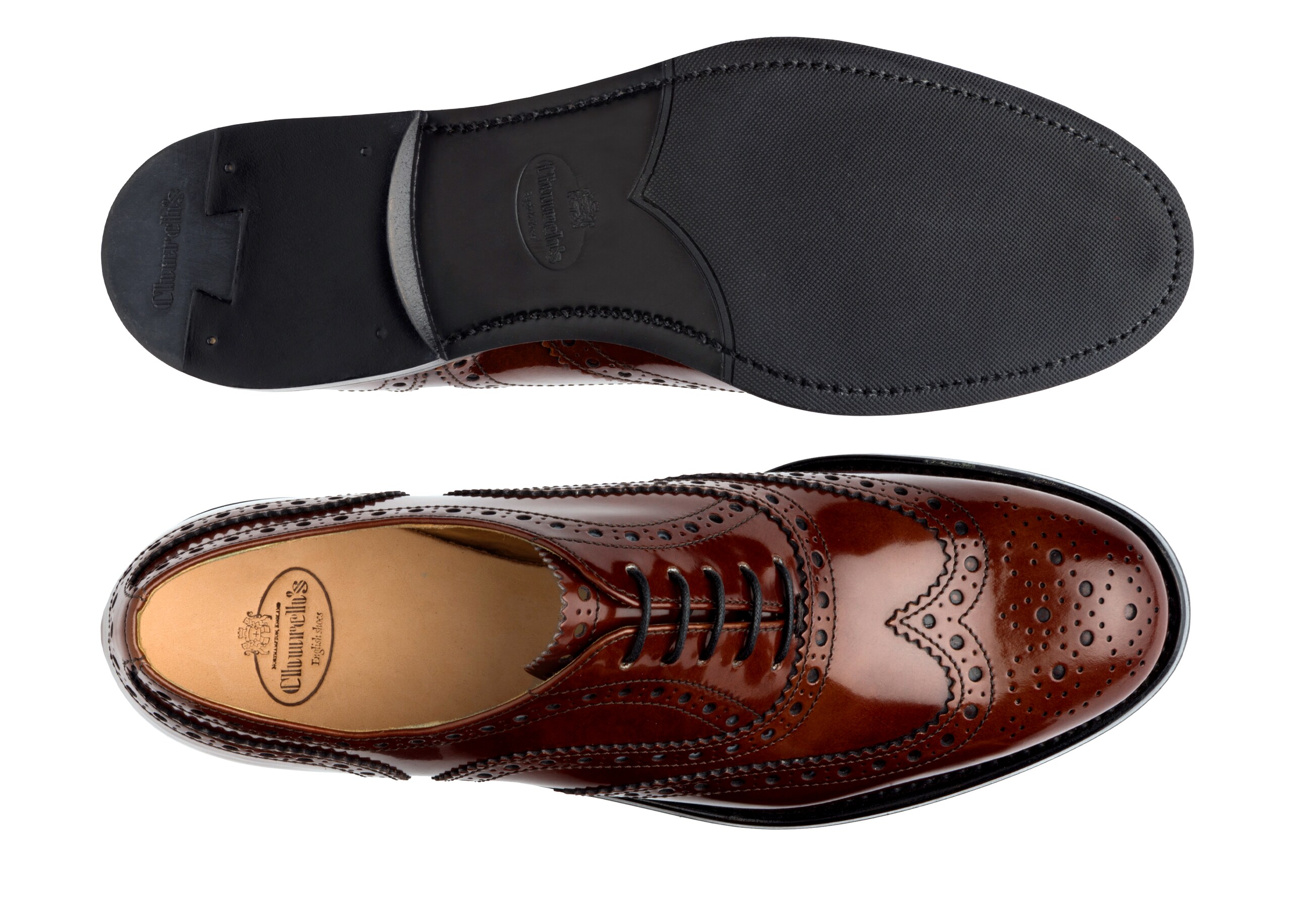 Women s Polished Fum Oxford Brogue Brown Church s